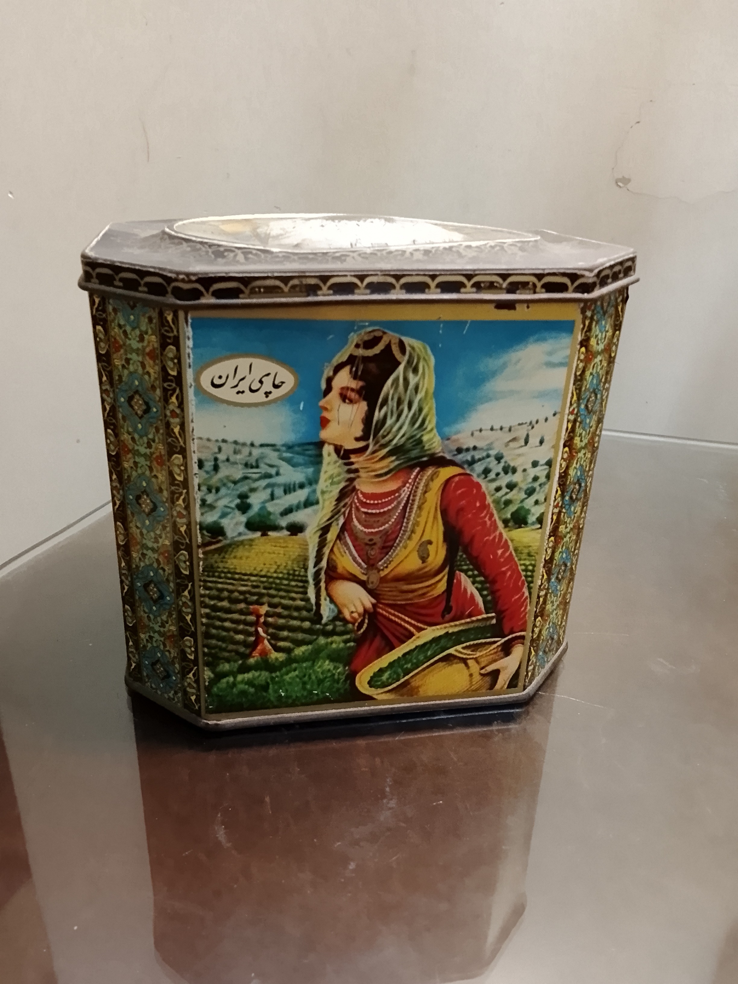 قوطی چای قدیمی نوستالژی آنتیک کلکسیونی
