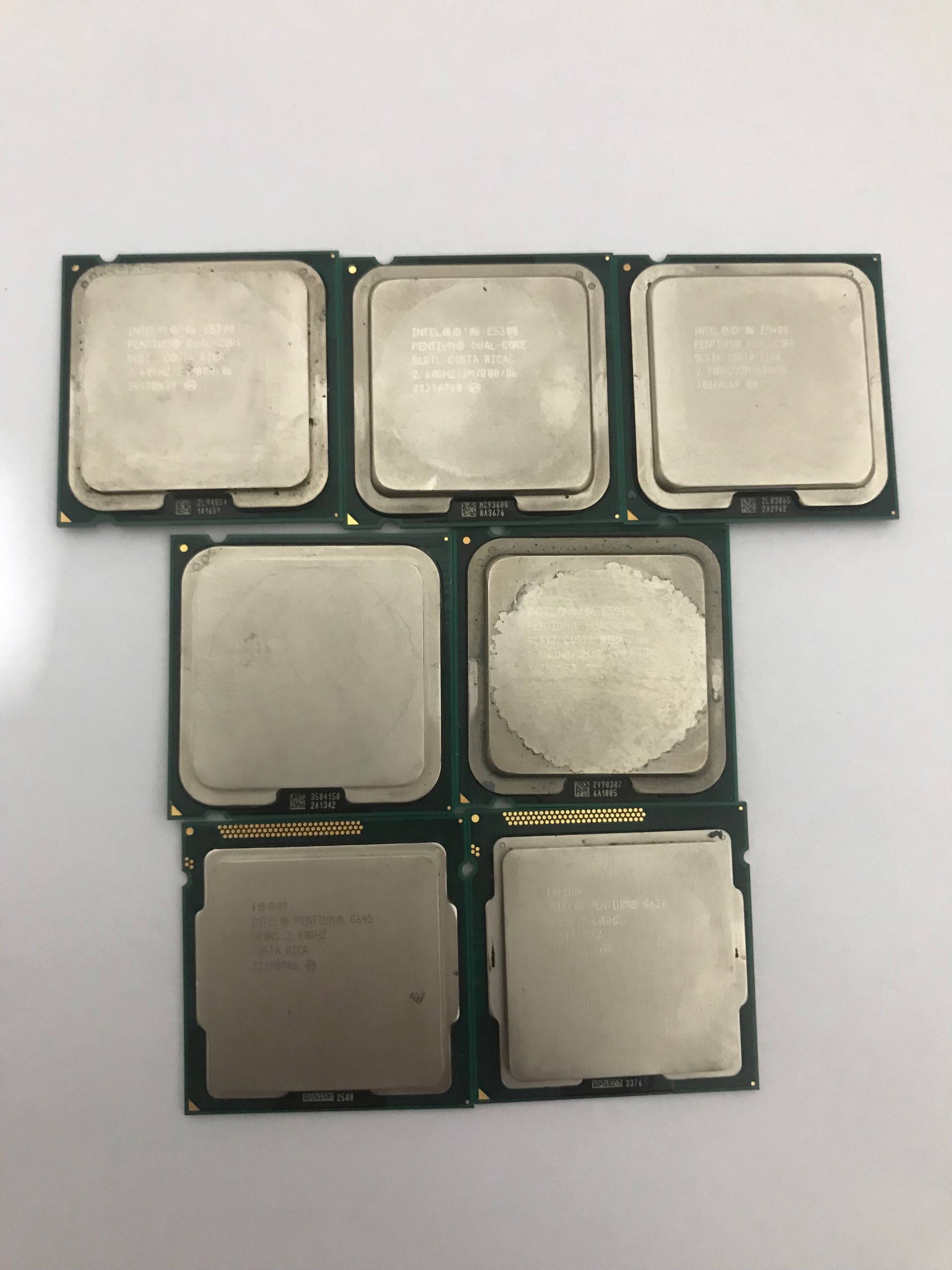 مزایده 7پردازنده اینتل با سوکتهای متفاوت