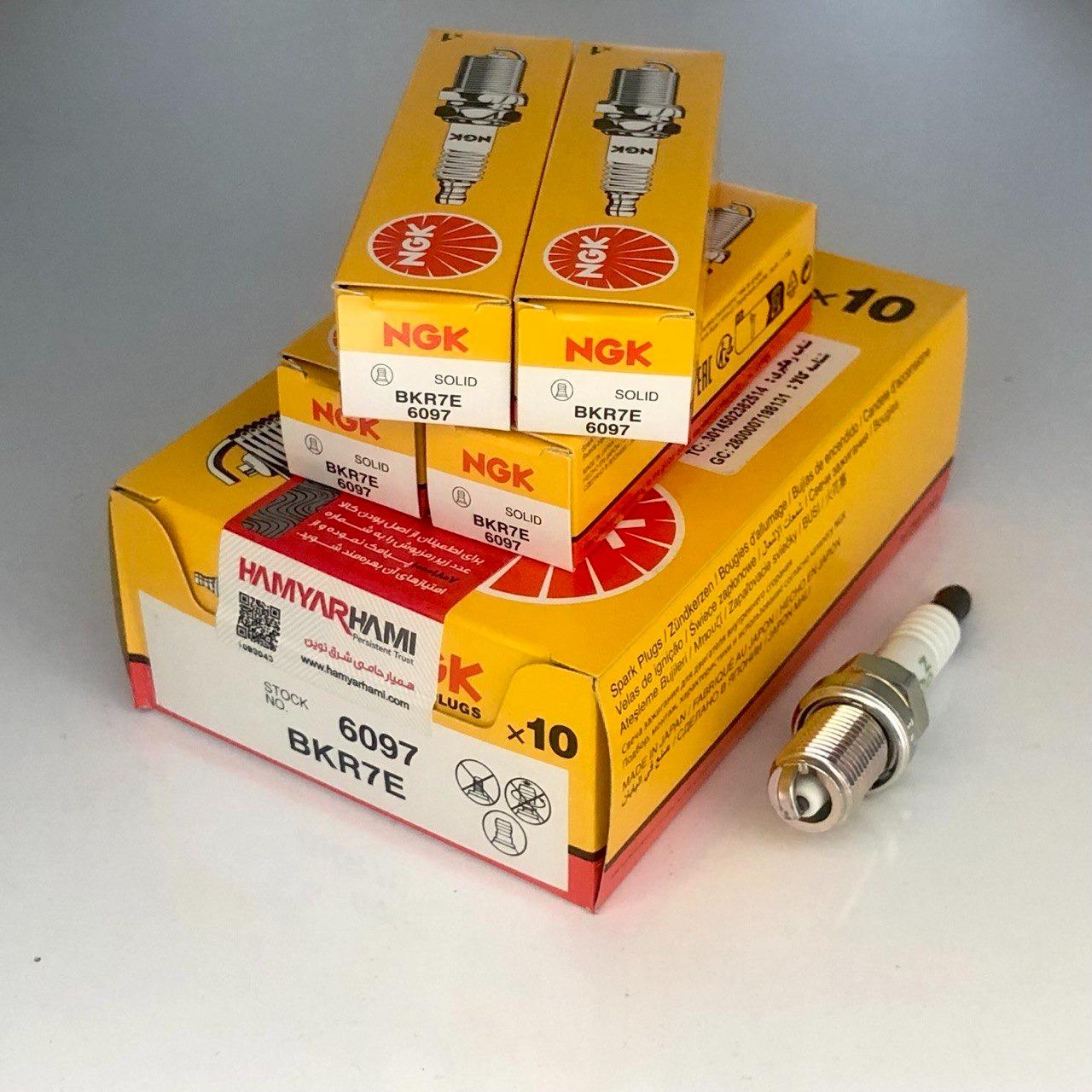 شمع پایه کوتاه نیکل 6097 NGK BKR7E