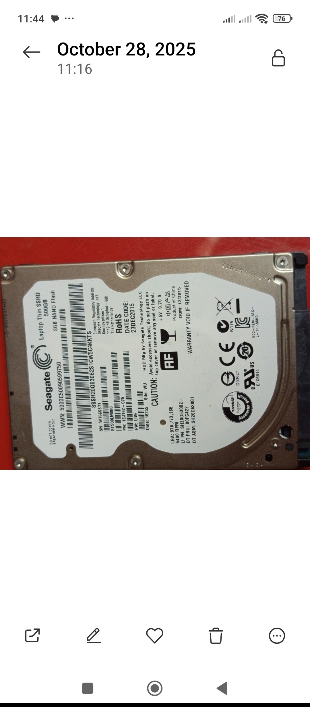 Hdd 500 sata