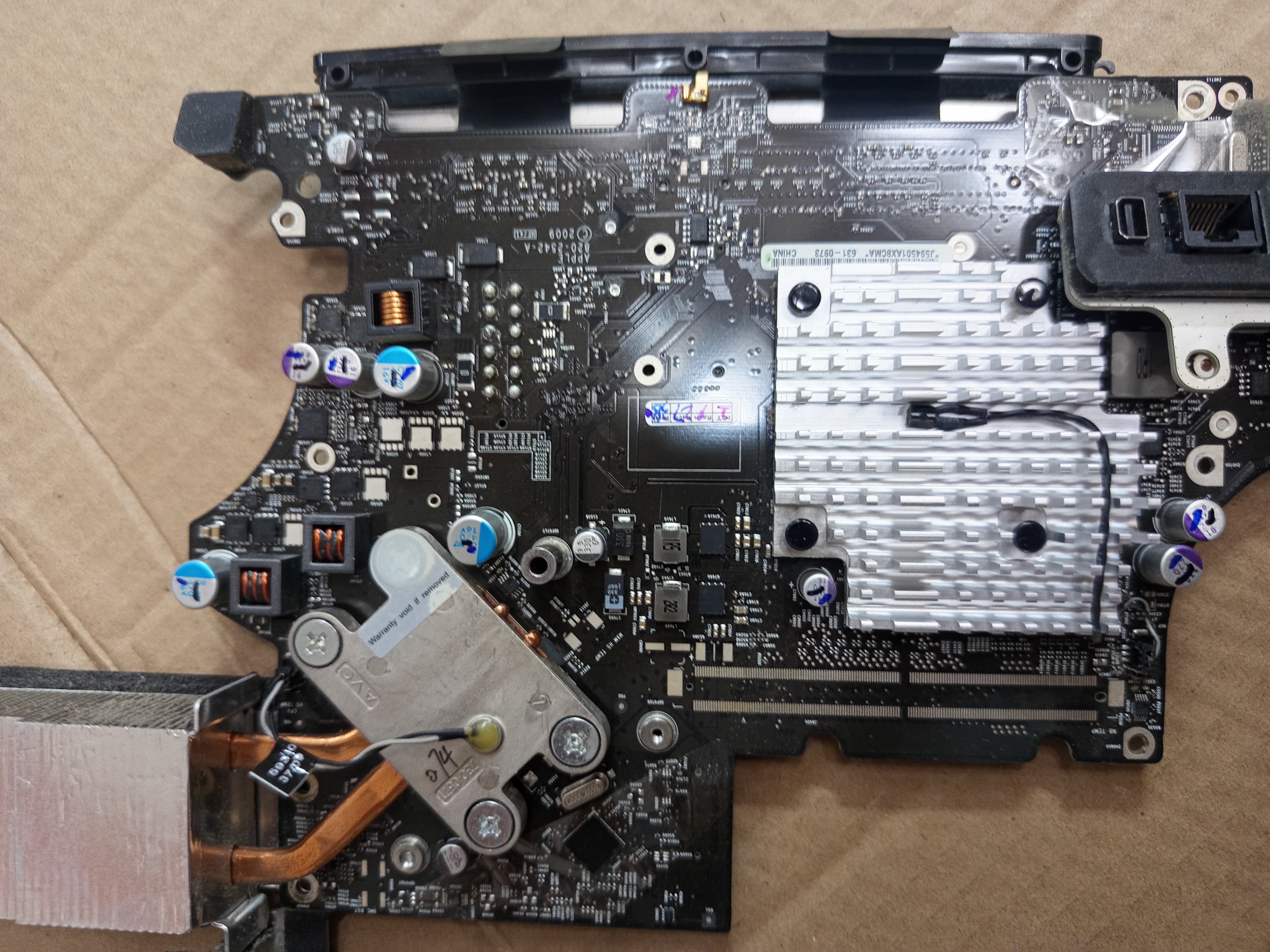 مادربرد و CPU iMac a1224
