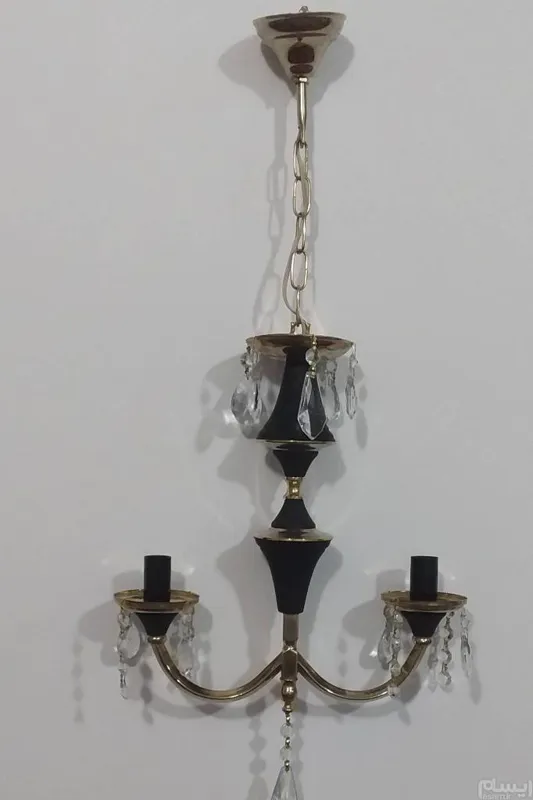 لوستر دو شعله طلایی