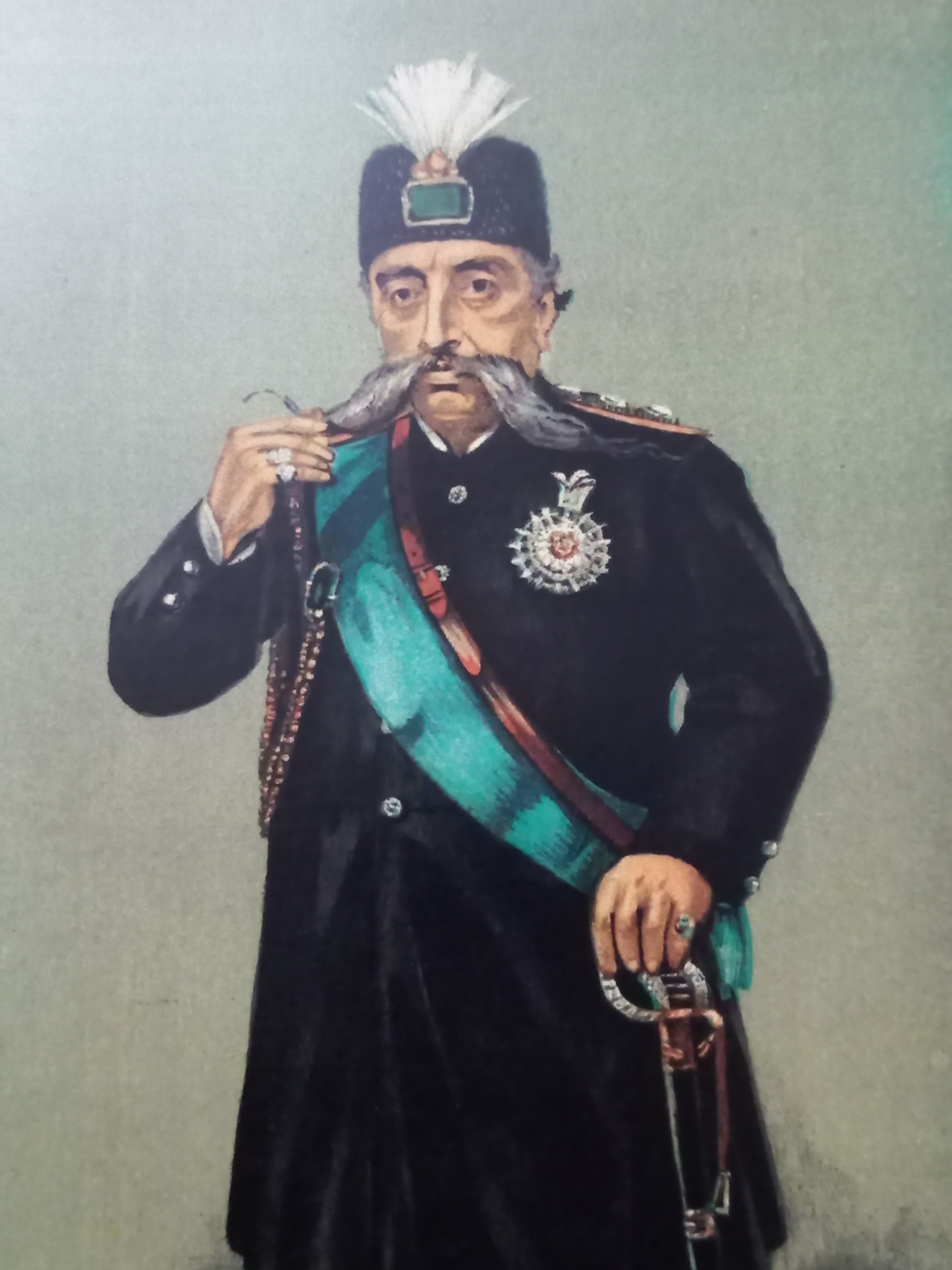 کارت پستال بسیار زیبا طرح مظفرالدین شاه قاجار