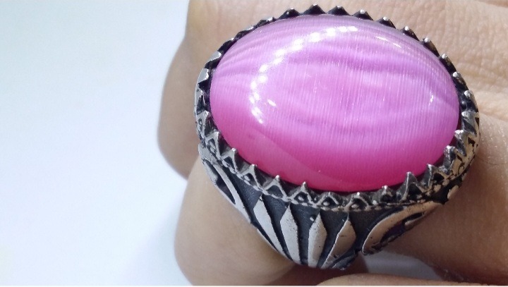 انگشتر عین الحر چشم گربه ای با تلاطم رنگ