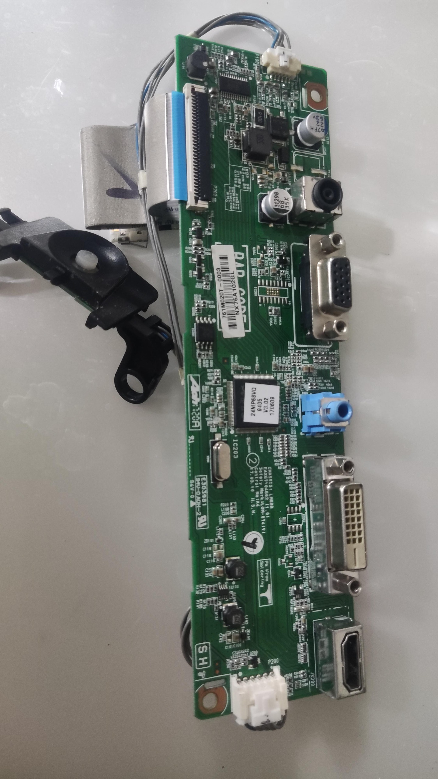 برد کامل مانیتور LED ال جی مدل 24MP68VQ