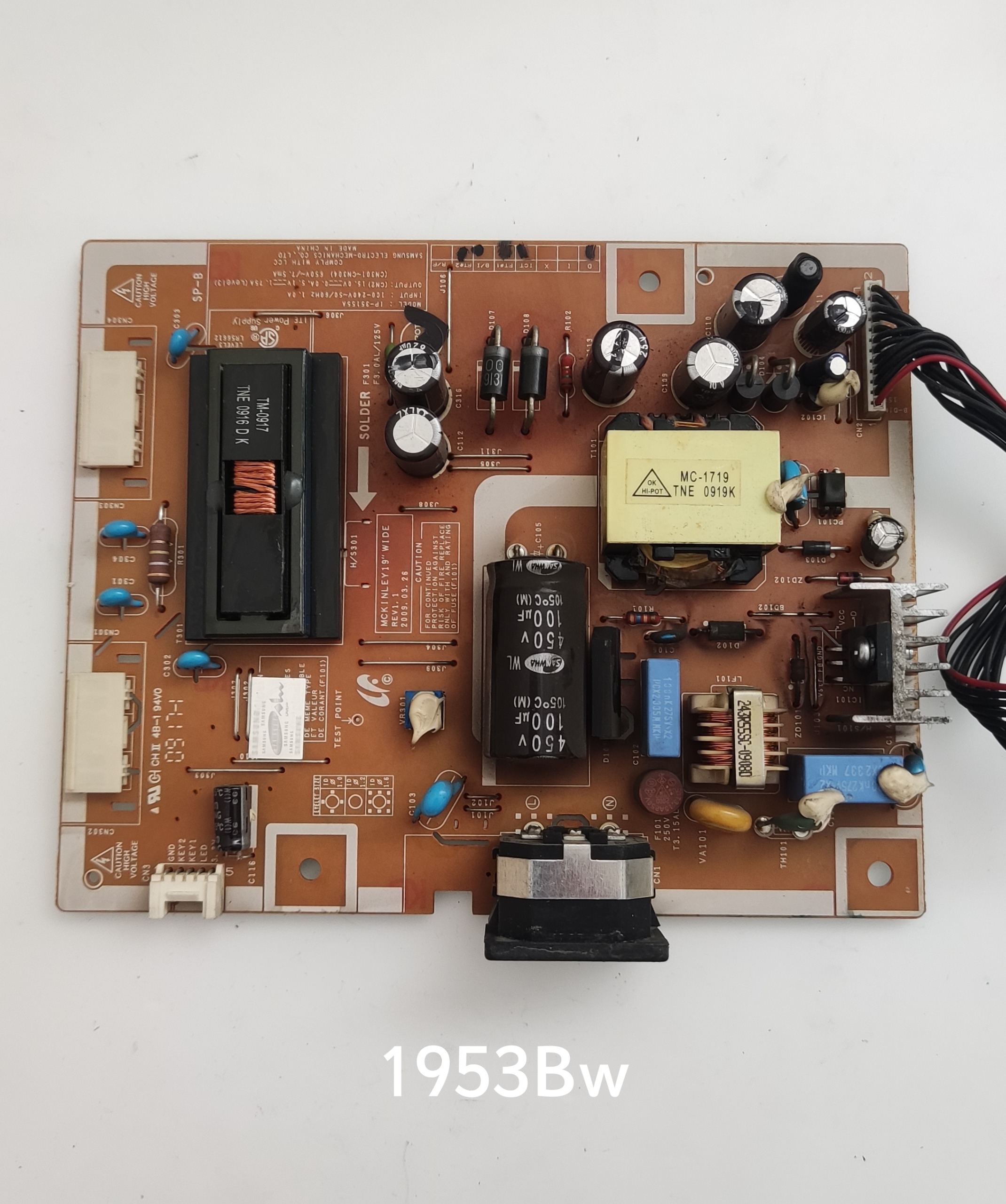 برد تغذیه مانیتور LCD سامسونگ مدل 1953bw