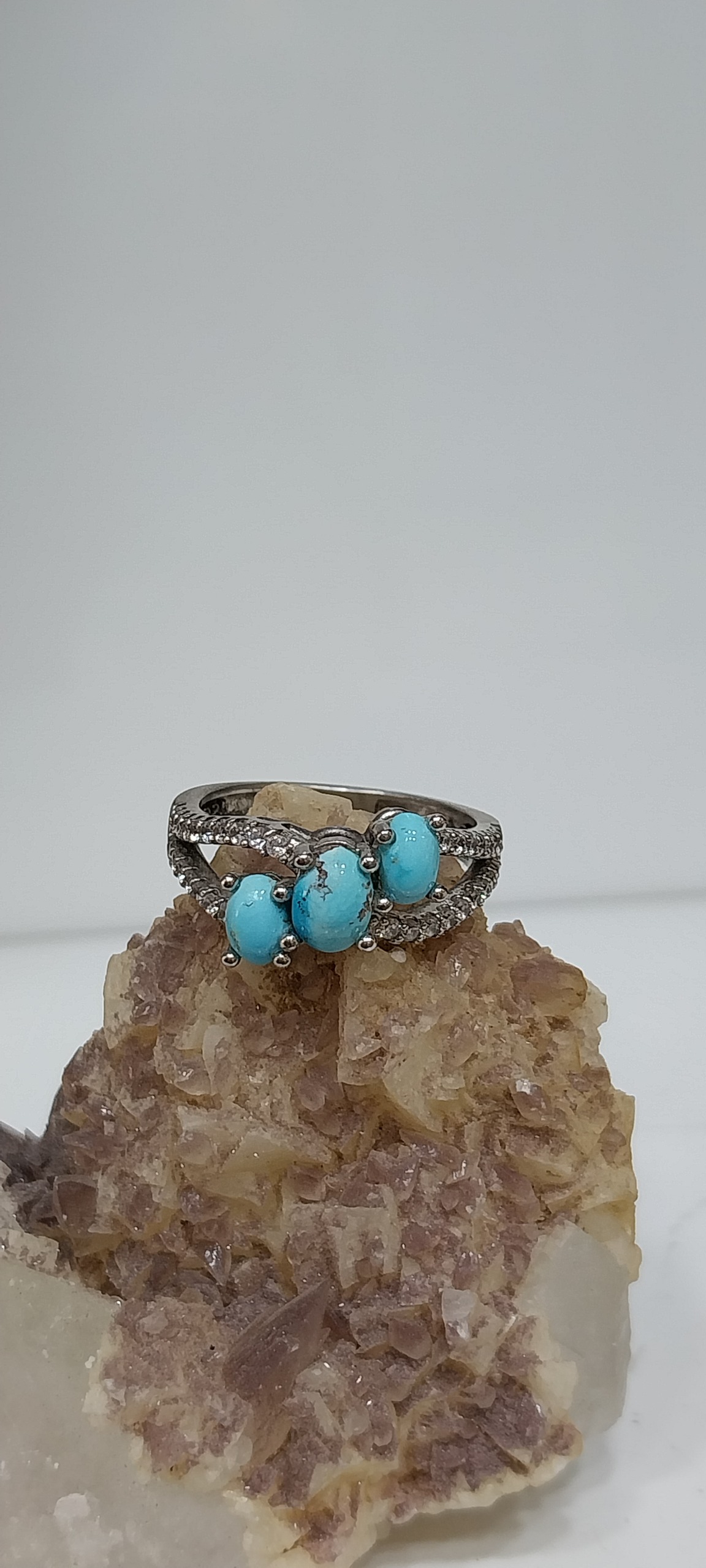 انگشتر نقره فیروزه نیشابور طبیعی