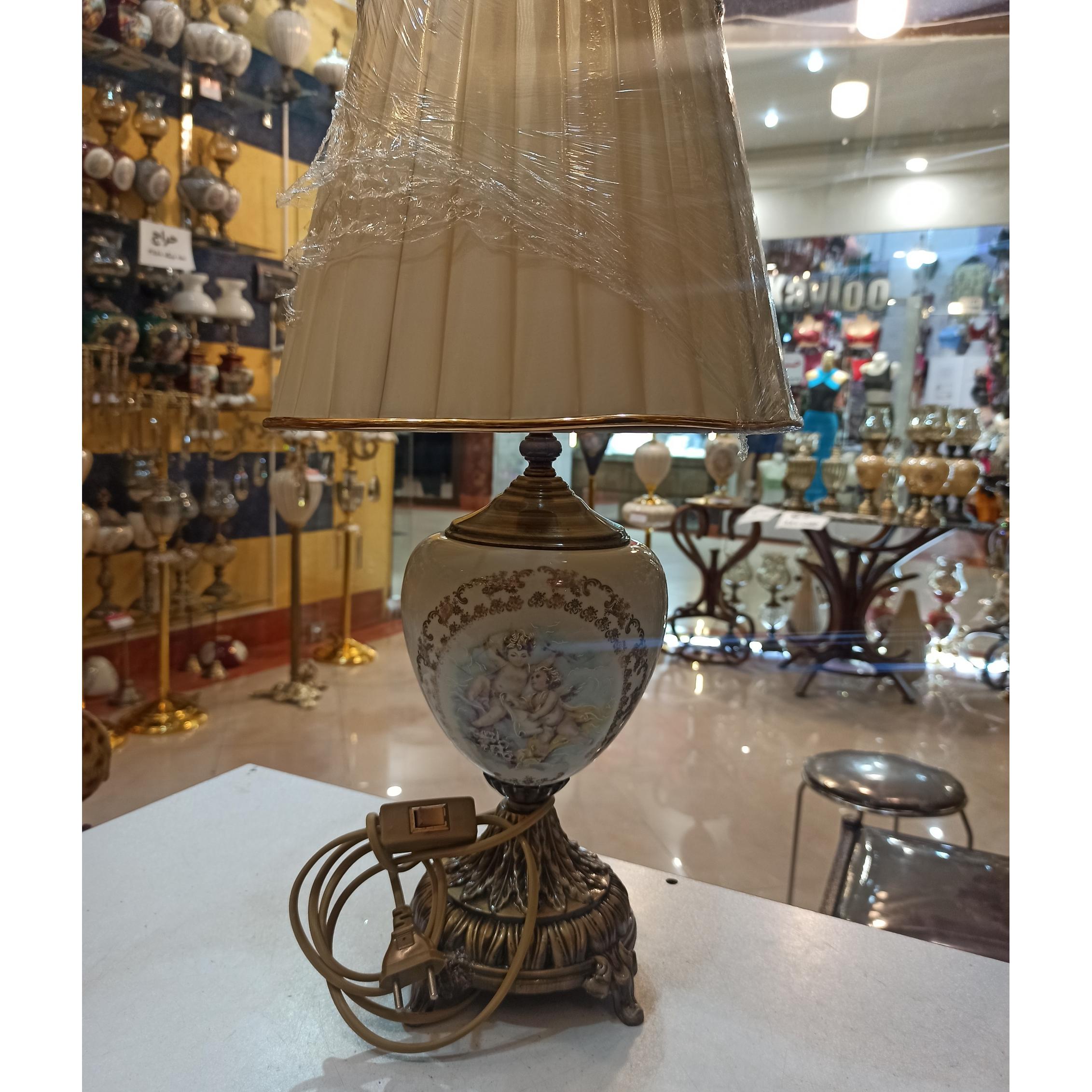 آباژور چراغ خواب ستون سرامیک درجه یک