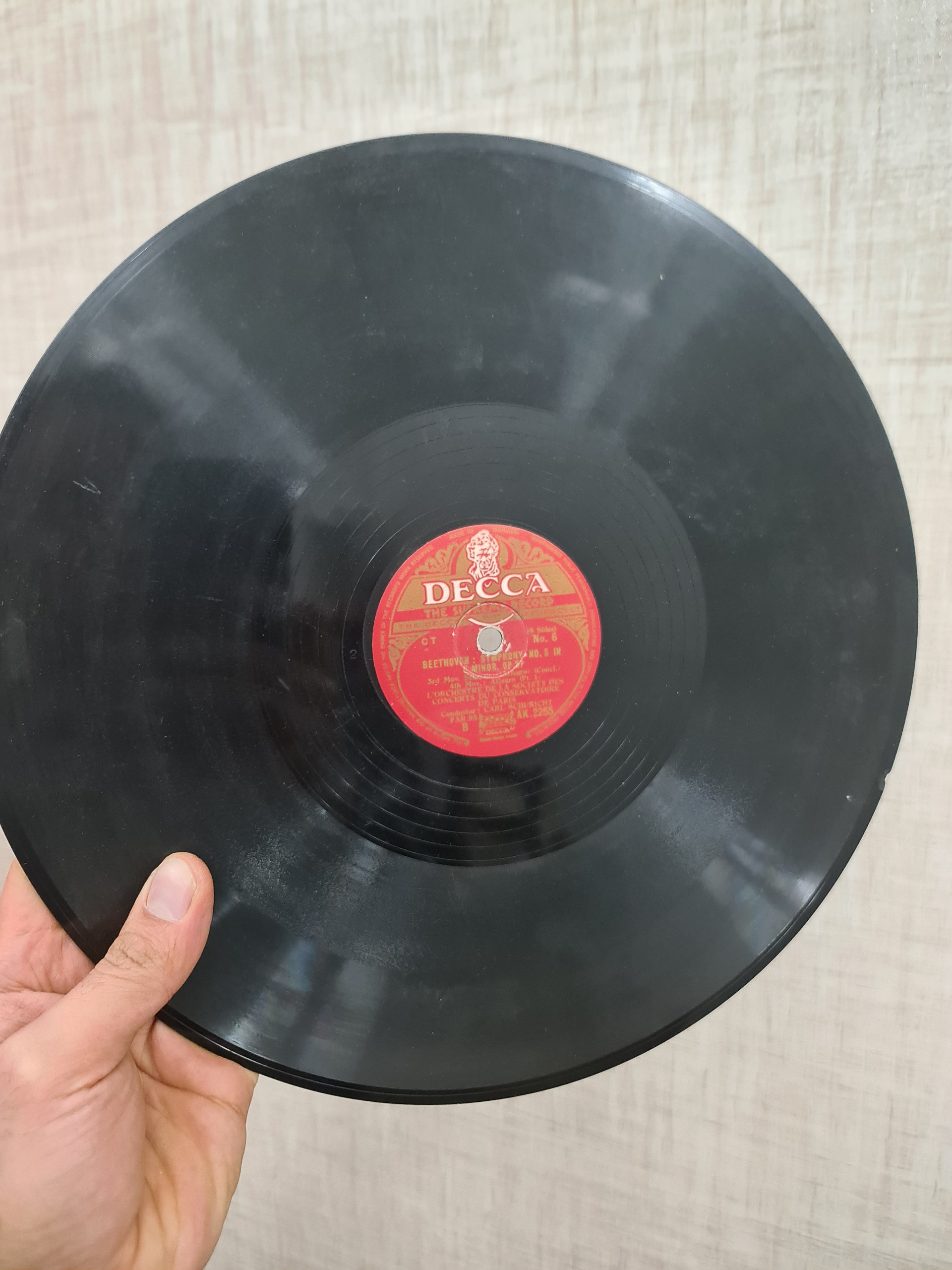 2 عدد صفحه گرامافون سنگی 12 اینچ