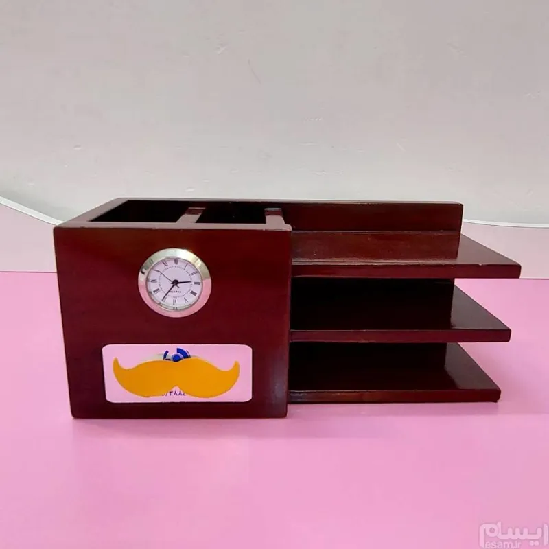 جا خودکار وقلم چوبی ساعت دار