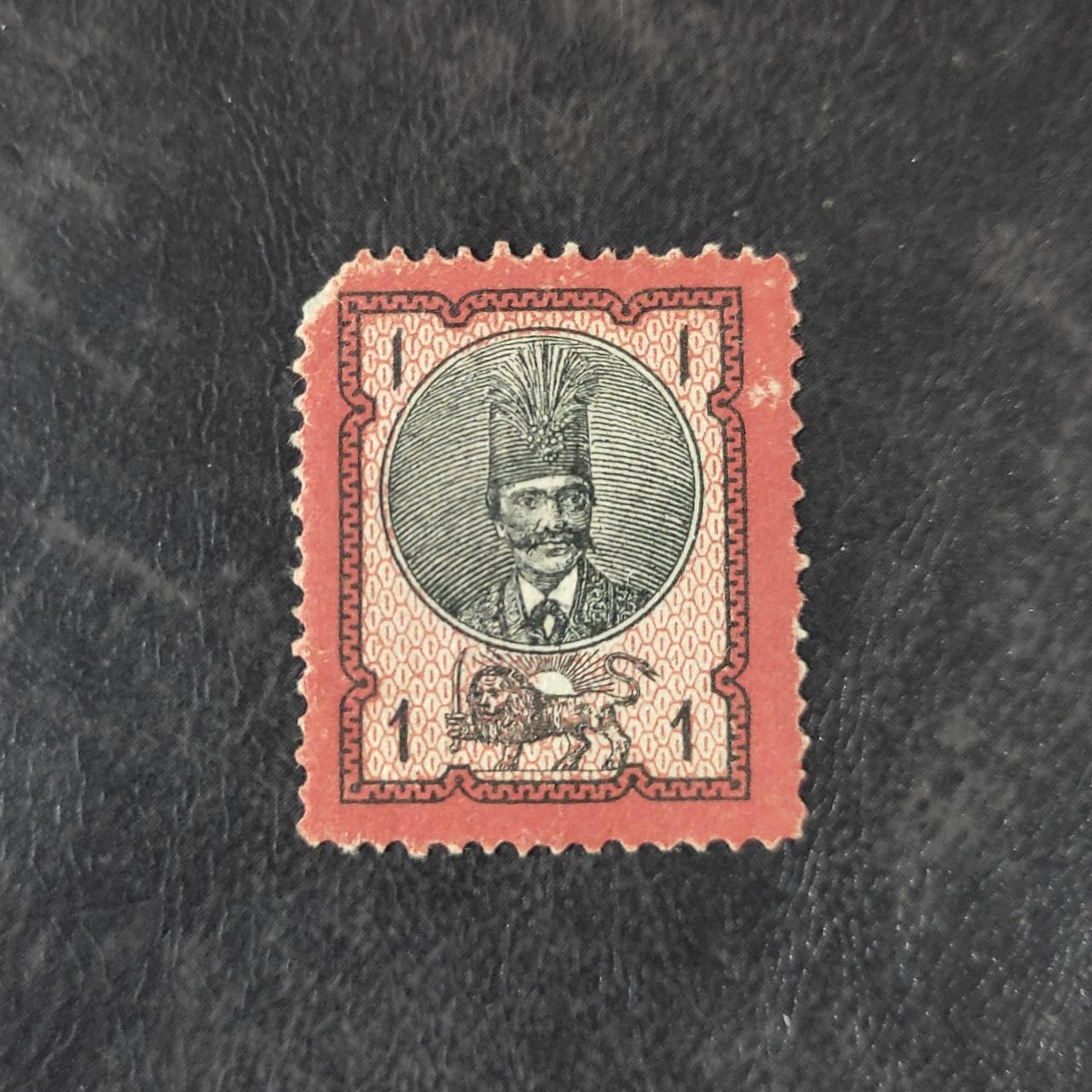 تمبر قاجار دورالوان سری اول بدون مهر ق ک 1000