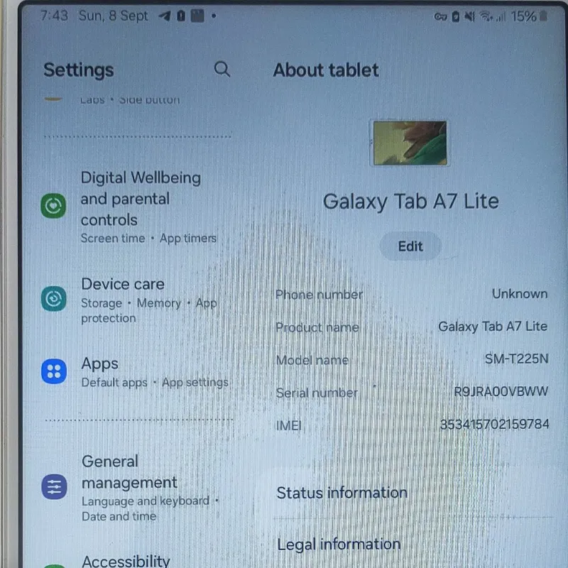 تبلت سامسونگ T225N
