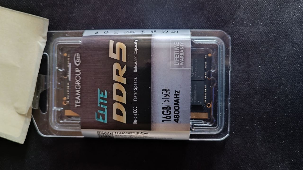 رم لپ تاپ تیم گروپ 16GB فرکانس 4800 cl40