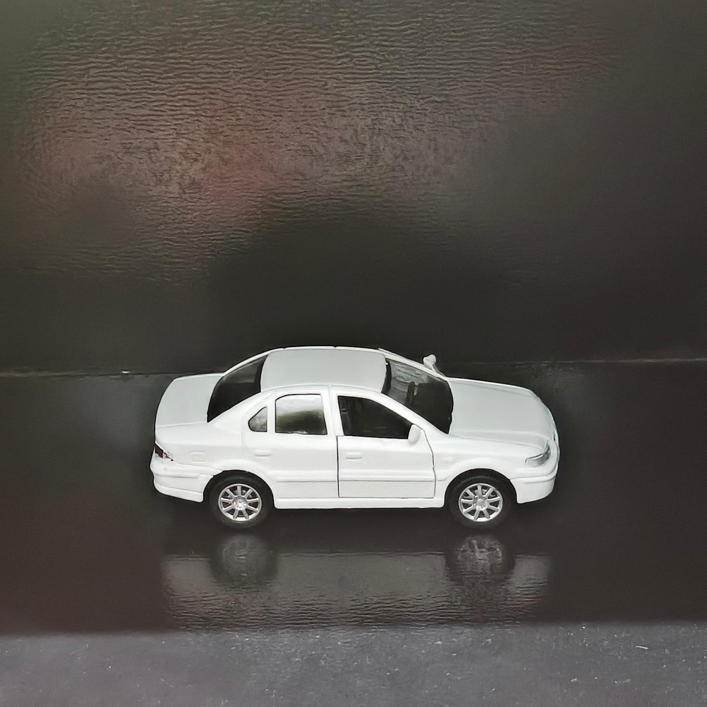 ماکت ماشین فلزی سمند رنگ سفید