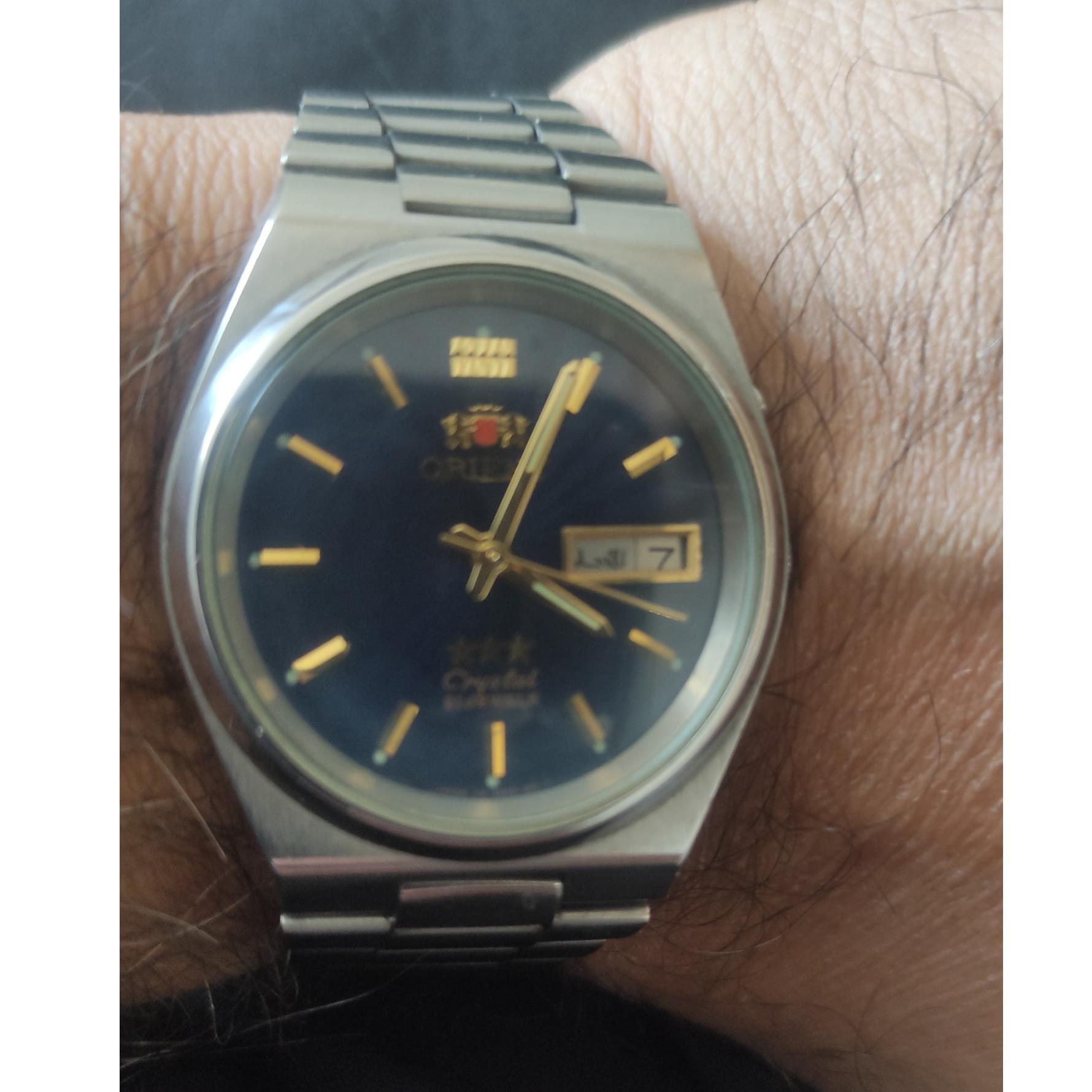 ساعت اورینت اورجینال صفحه سورمه ایی