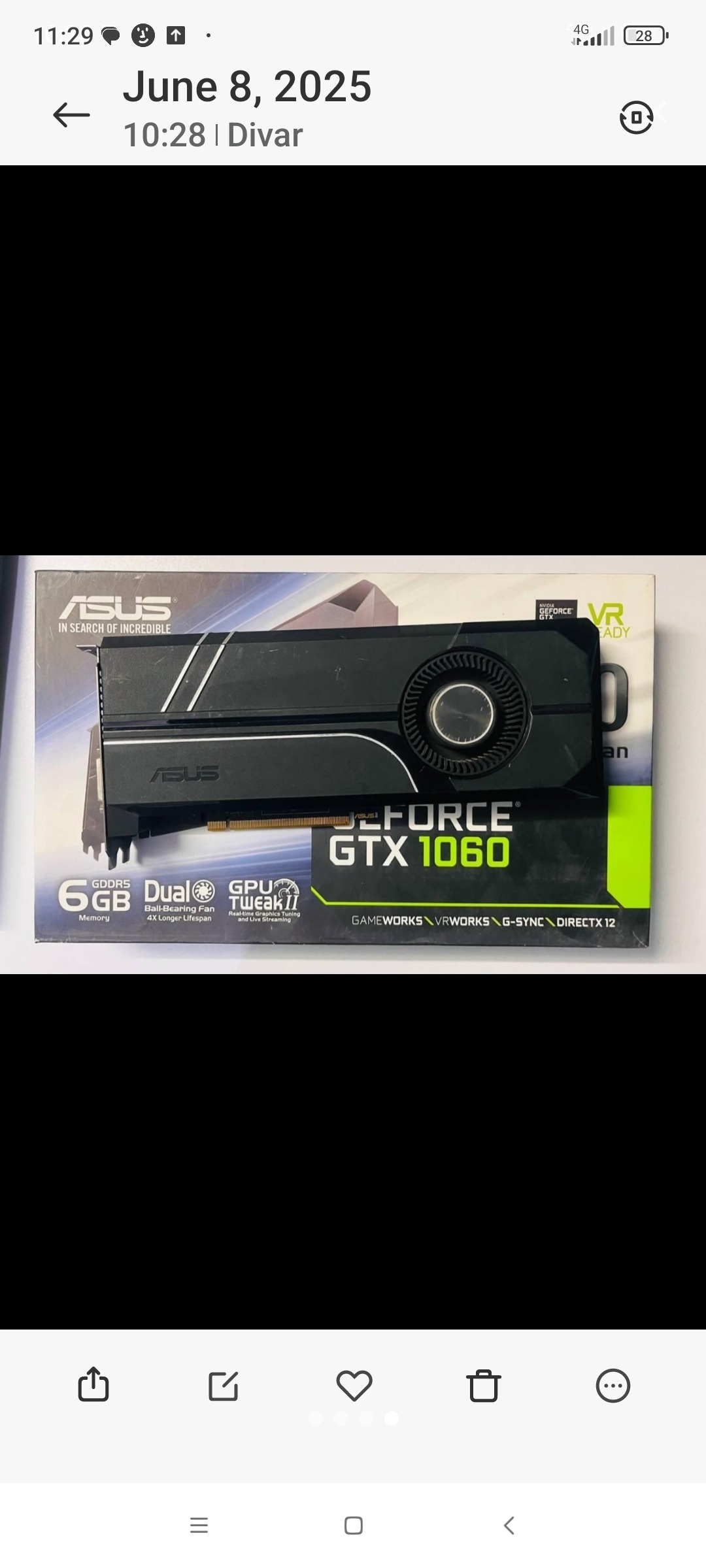 کارت گرافیک 1060 انویدیا