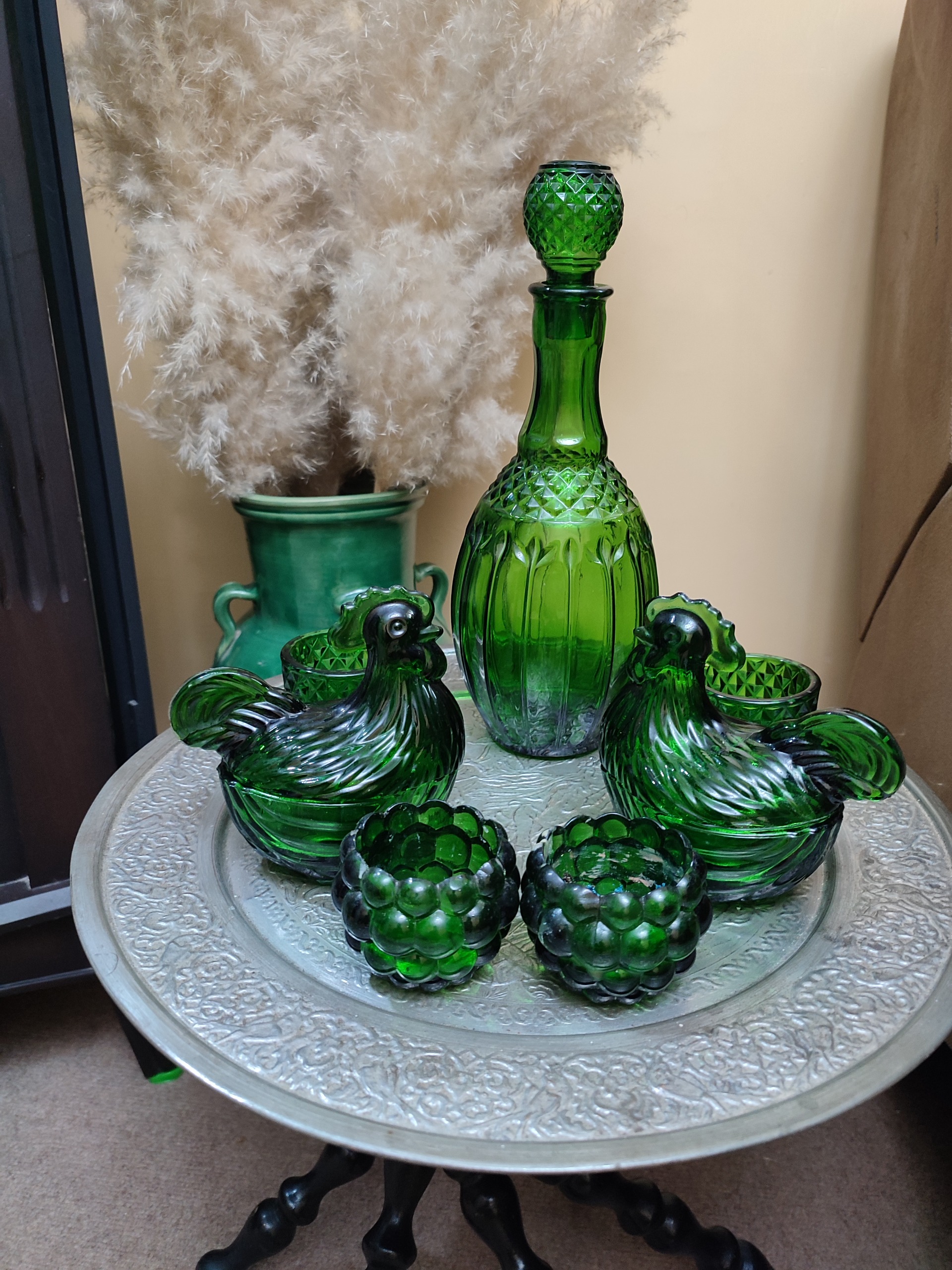 ست سبز بیدی خوشگل