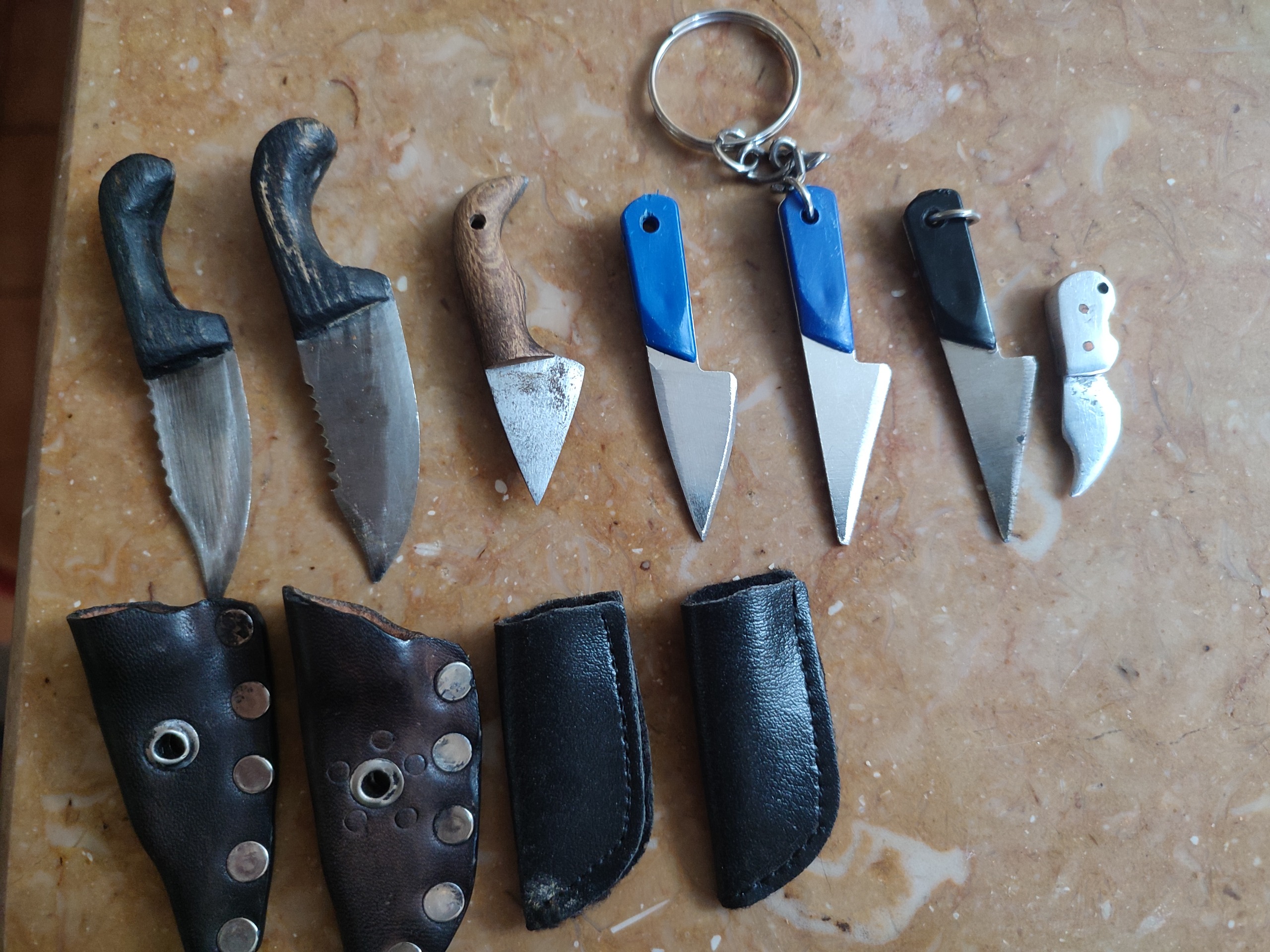 7عدد چاقو مینیاتوری دستساز