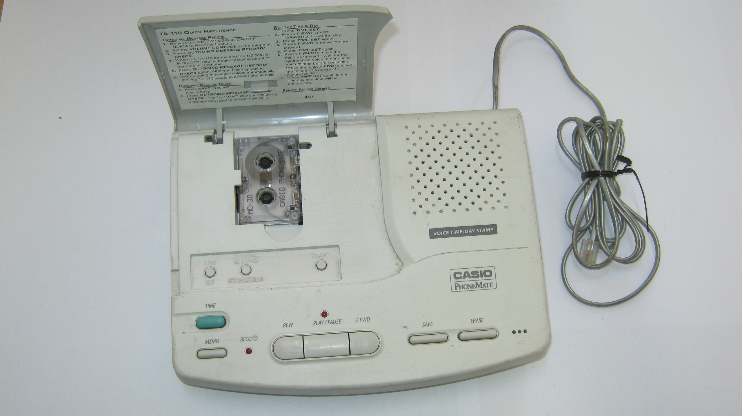 دستگاه ظبط مکالمه قدیمی CASIO TA-110 کلکسیونی