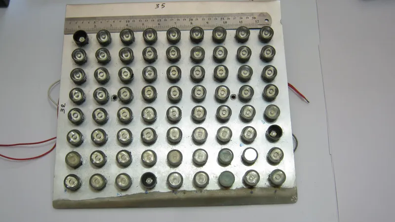 پنل آلومینیومی دارای 72 عدد LED لنز دار بزرگ