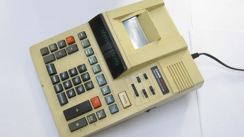 ماشین حساب لامپی برقی حسابداری CASIO DR-8420V