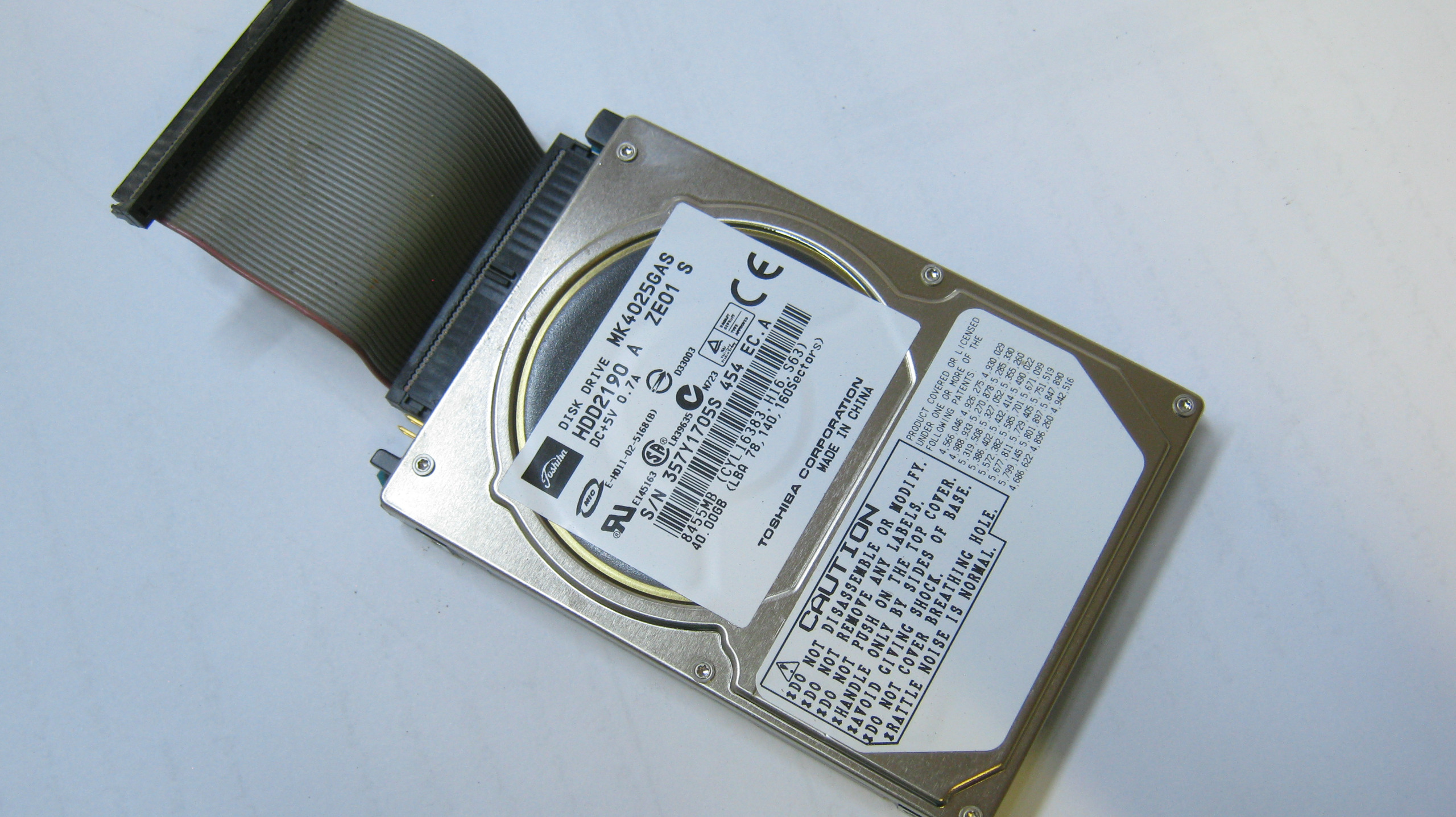 هارد لپ تاپ TOSHIBA پورت IDE نوع 44 پین