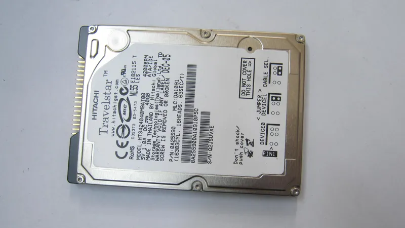 هارد لپ تاپ کمیاب IDE 2.5 اینچی 44 پین ظرفیت 40 GB