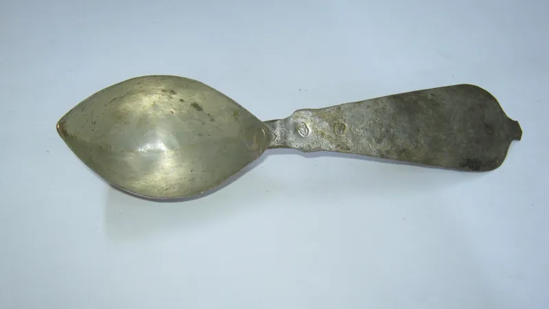 قاشق دوغ خوری آنتیک مسی قدیمی