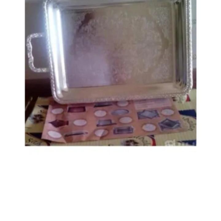 سینی پذیرایی چای نقره ای