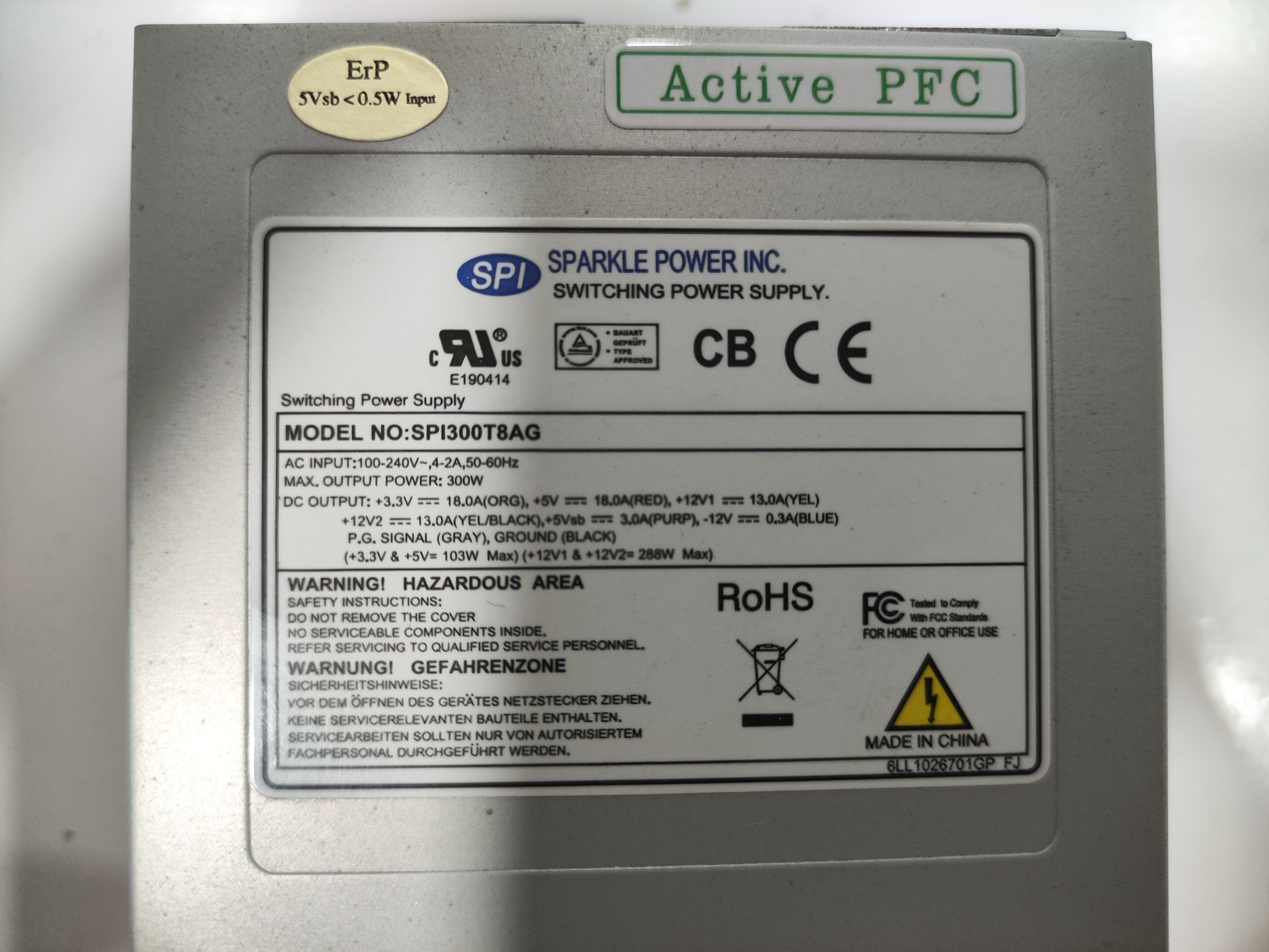 پاور 300 وات مینی کیس استاندارد (24 پین)