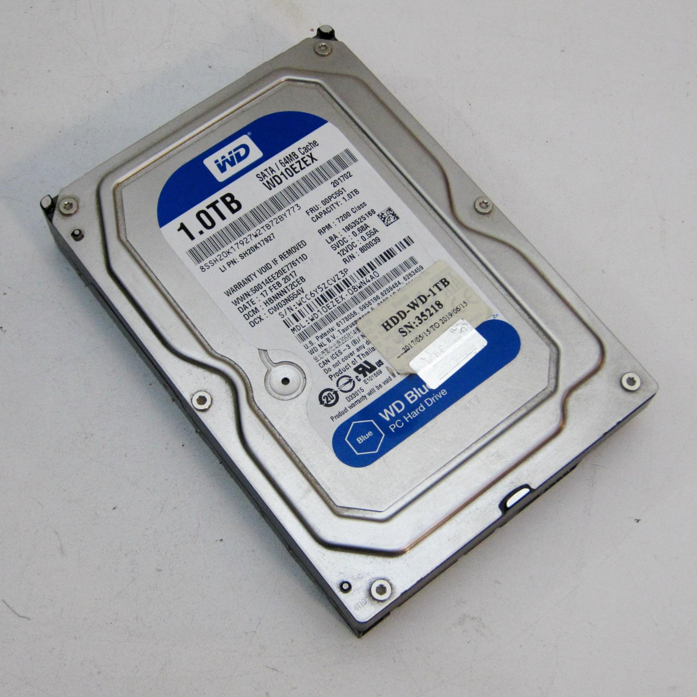 هارد وسترن آبی WD 1 TB سلامت 99 درصد