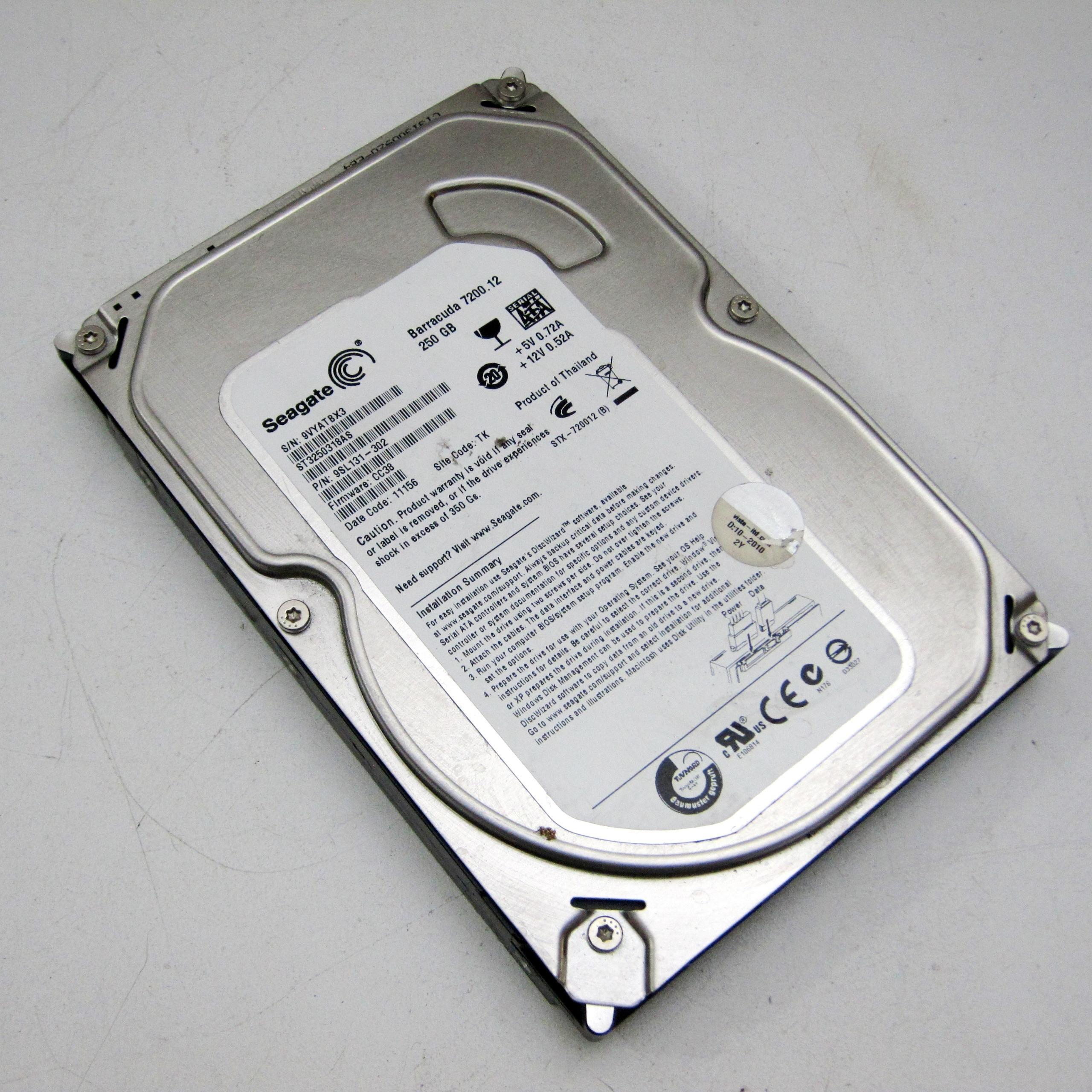 هارد سیگیت ساتا Seagate 250 GB SATA سلامت 100 درصد