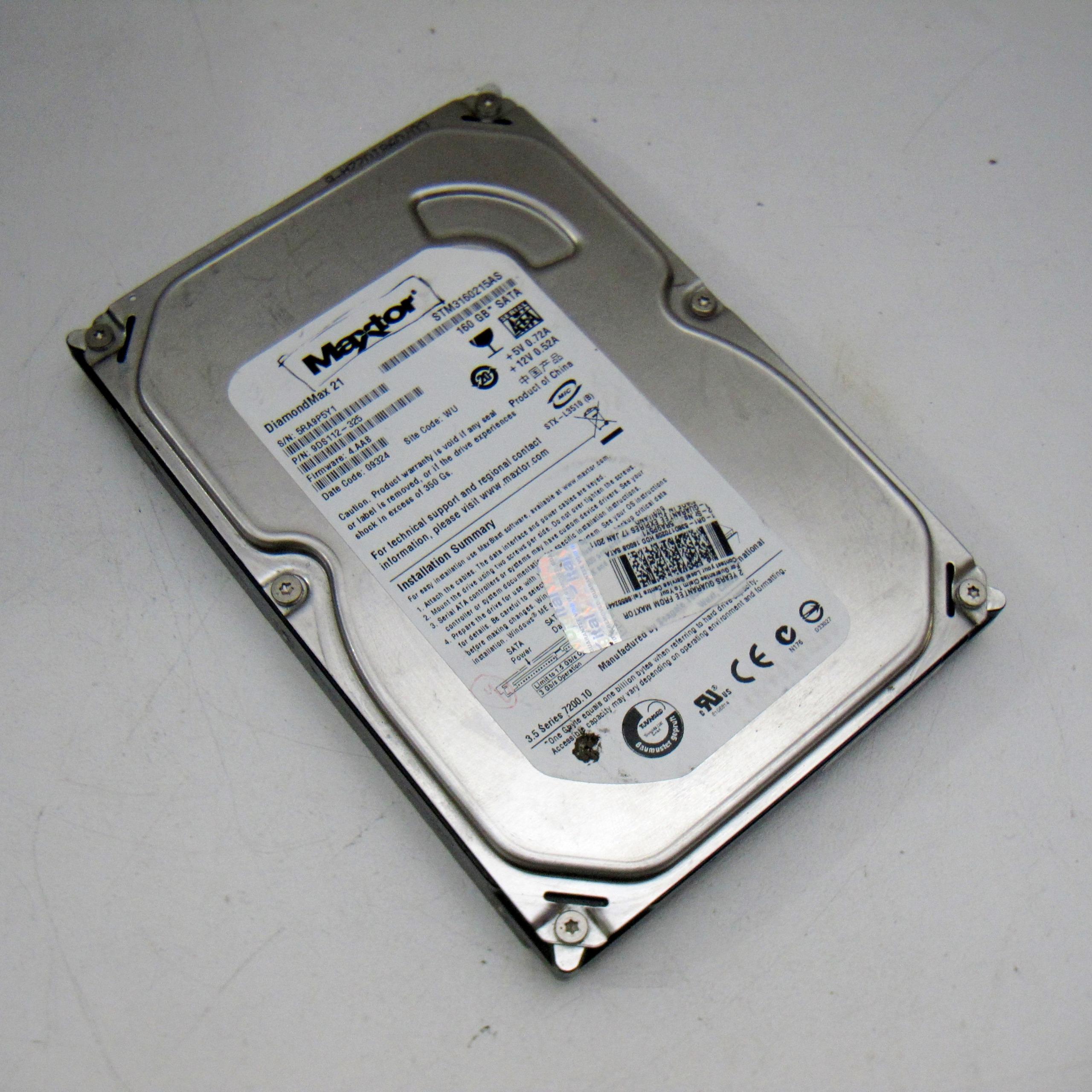 هارد مکستور ساتا Maxtor 160 GB SATA سلامت 100 درصد