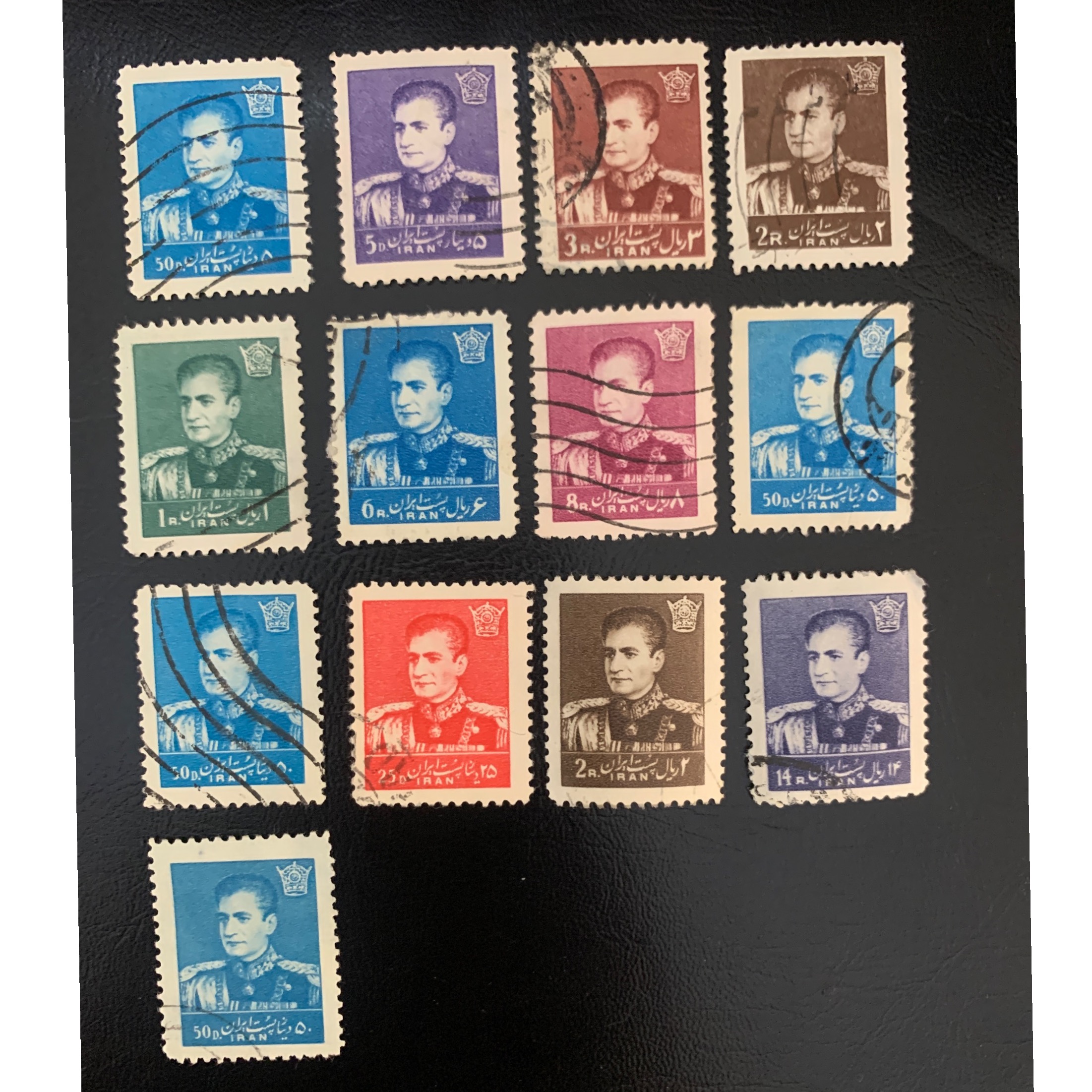 تمبر پهلوی سری پستی نهم