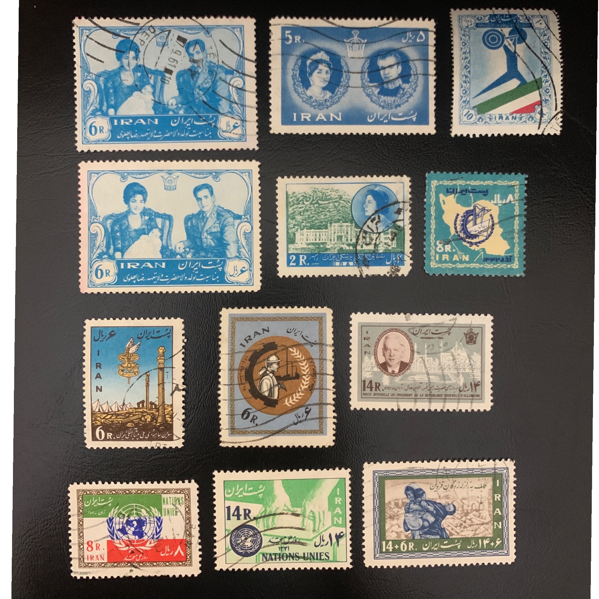 تمبر پهلوی مخلوط