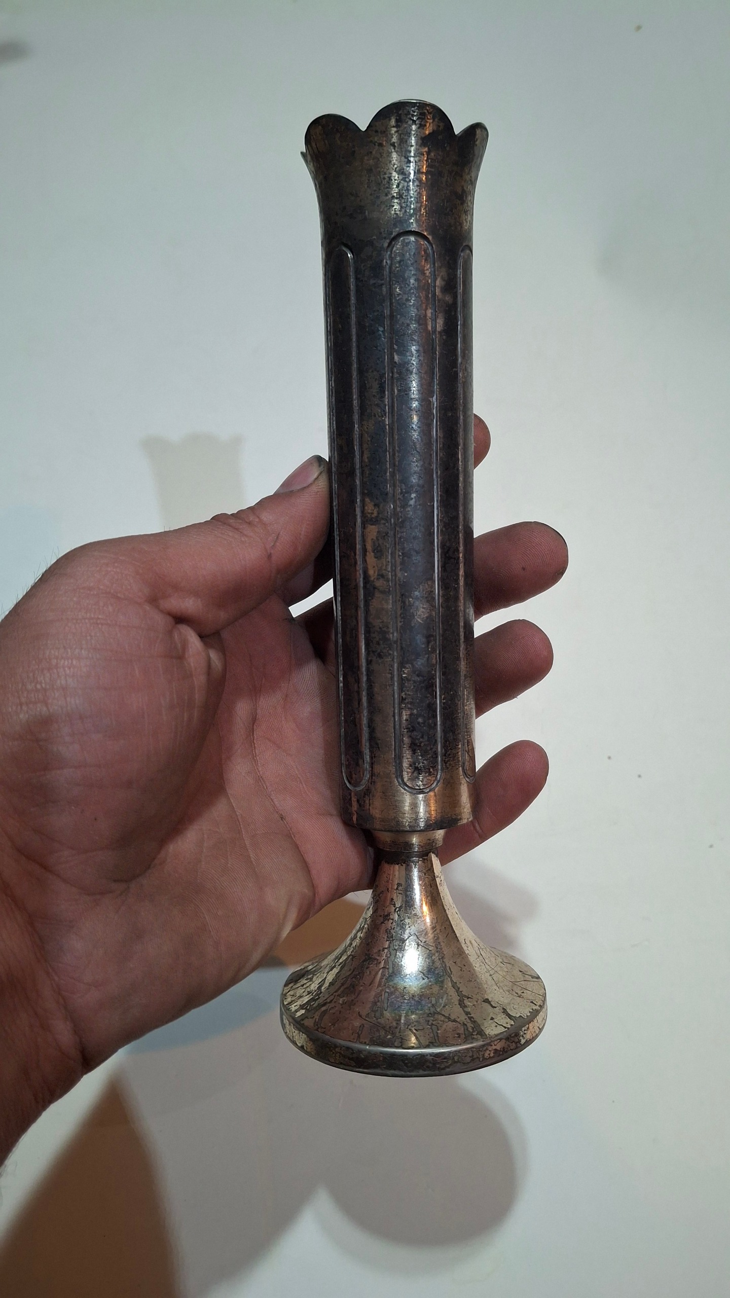 شمعدان قدیمی ساخت ایتالیا فلزی