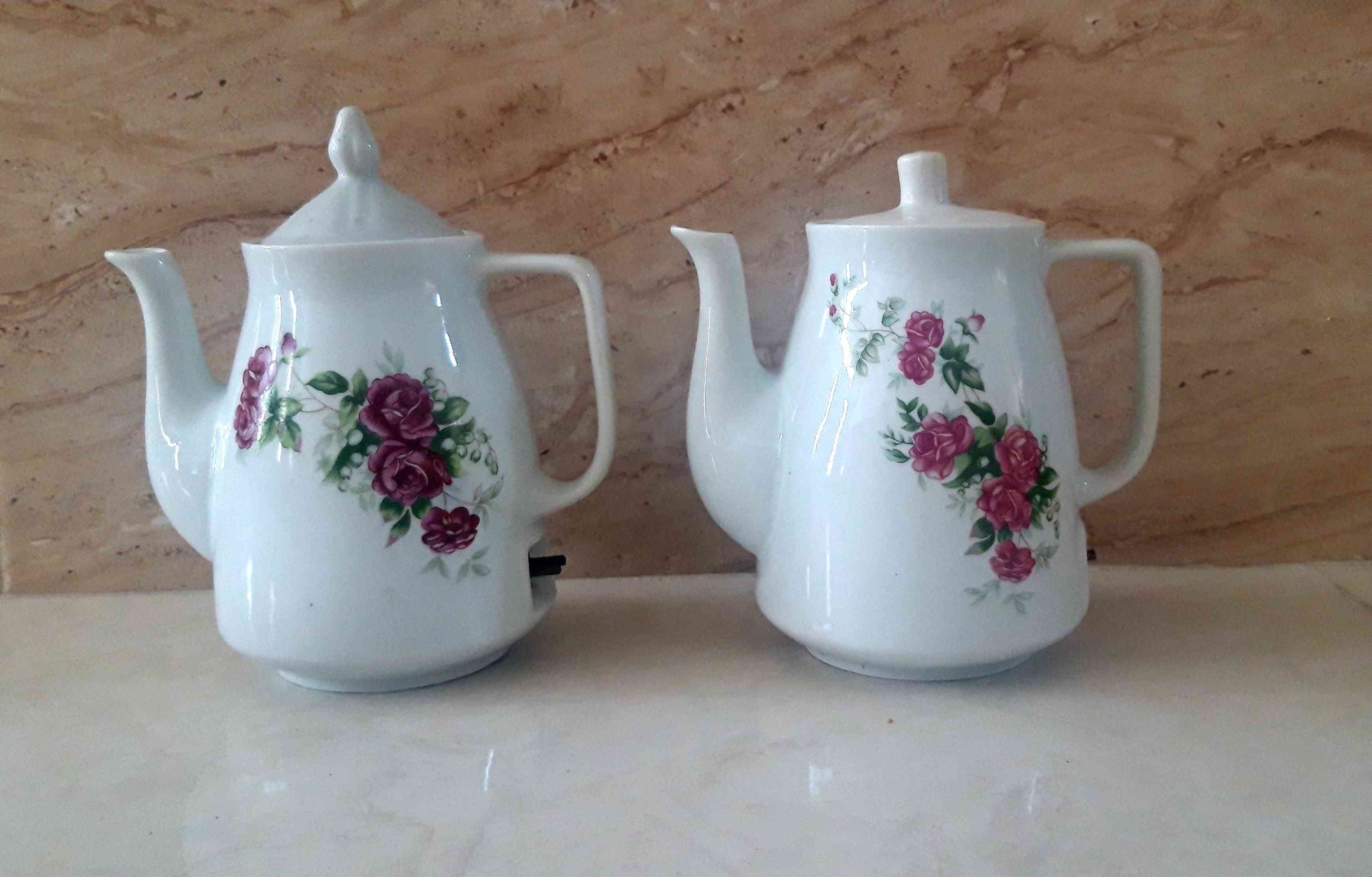 قوری برقی گلسرخی قدیمی