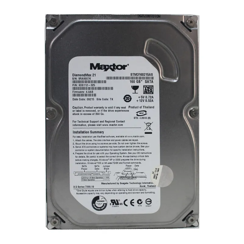 هارد Maxtor 160GB سلامت 99% - کد Code 193