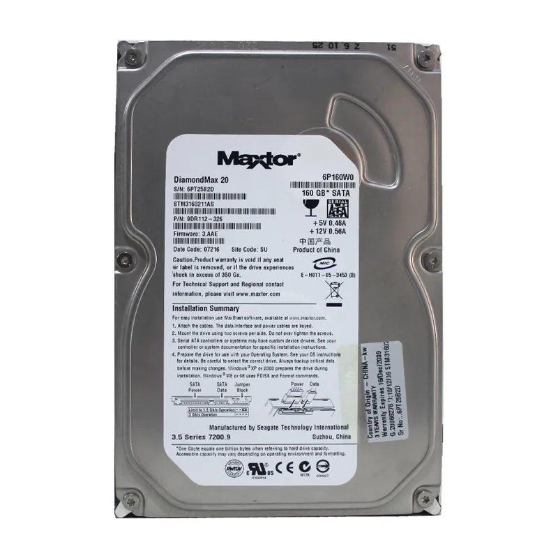هارد Maxtor 160GB سلامت 98% - کد Code 197