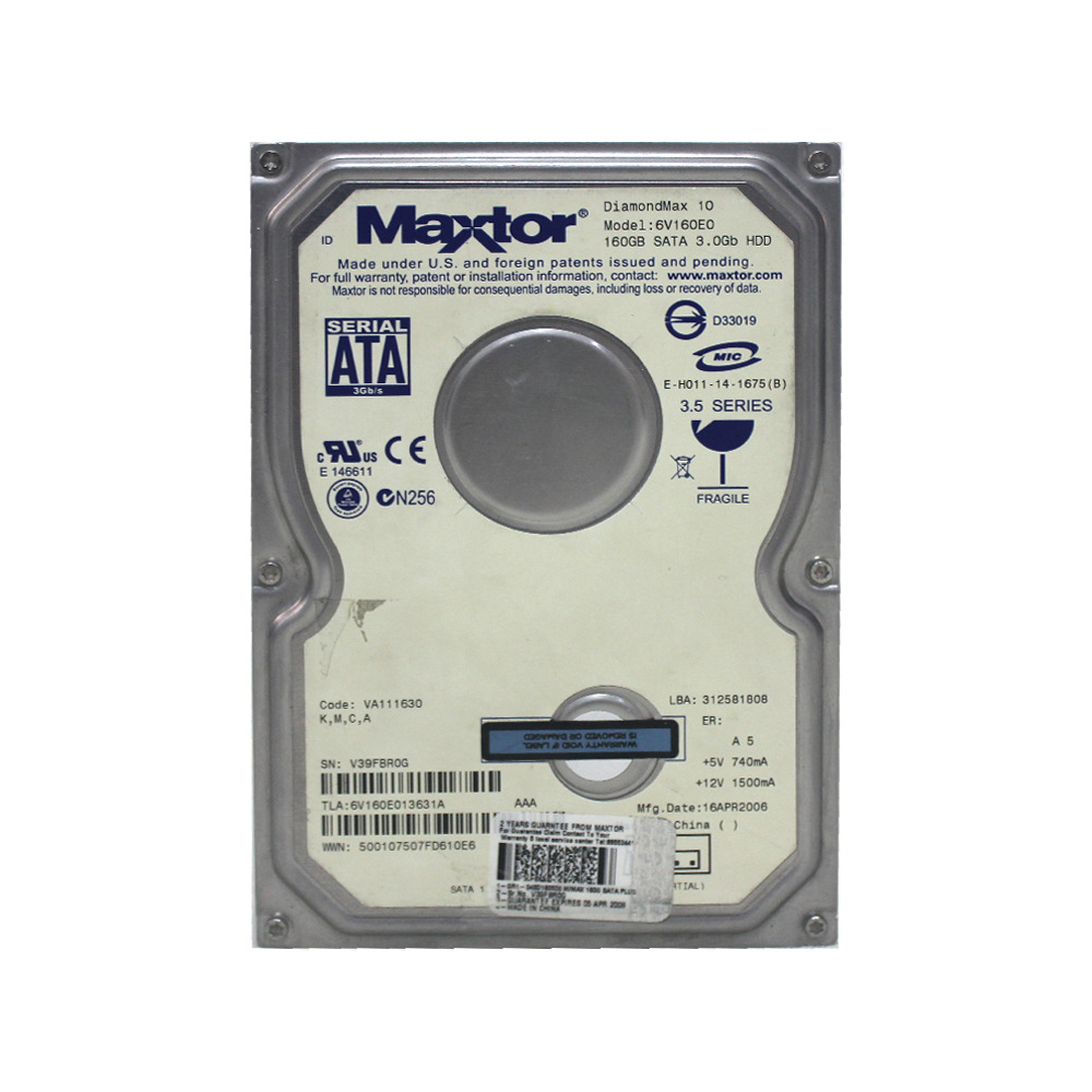 HDD Maxtor 160GB-100 درصد More 344 Code236