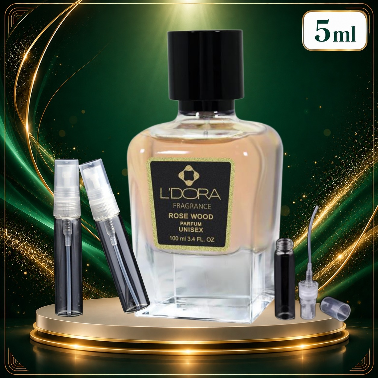 تستر 5 میل پرفیوم ROSE WOOD لدورا