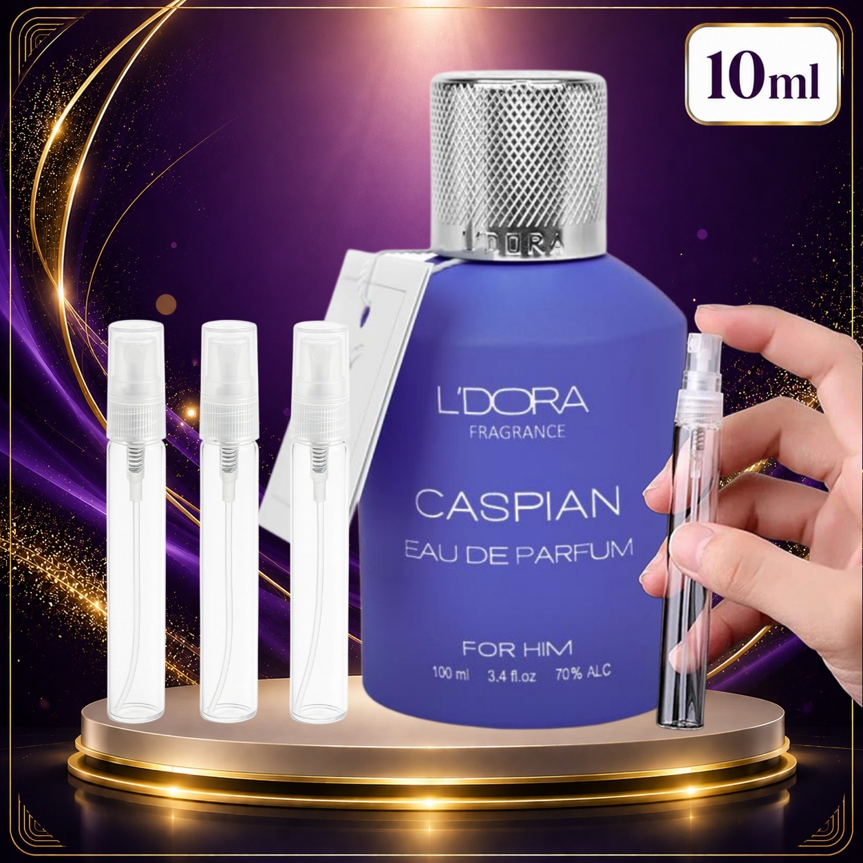 تستر 10 میل ادوپرفیوم مردانه مدل CASPIAN لدورا