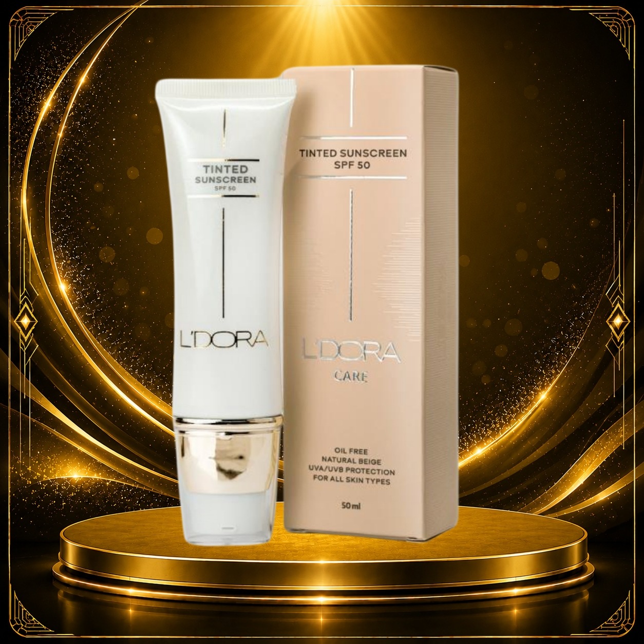 کرم ضدآفتاب رنگی SPF50 لدورا