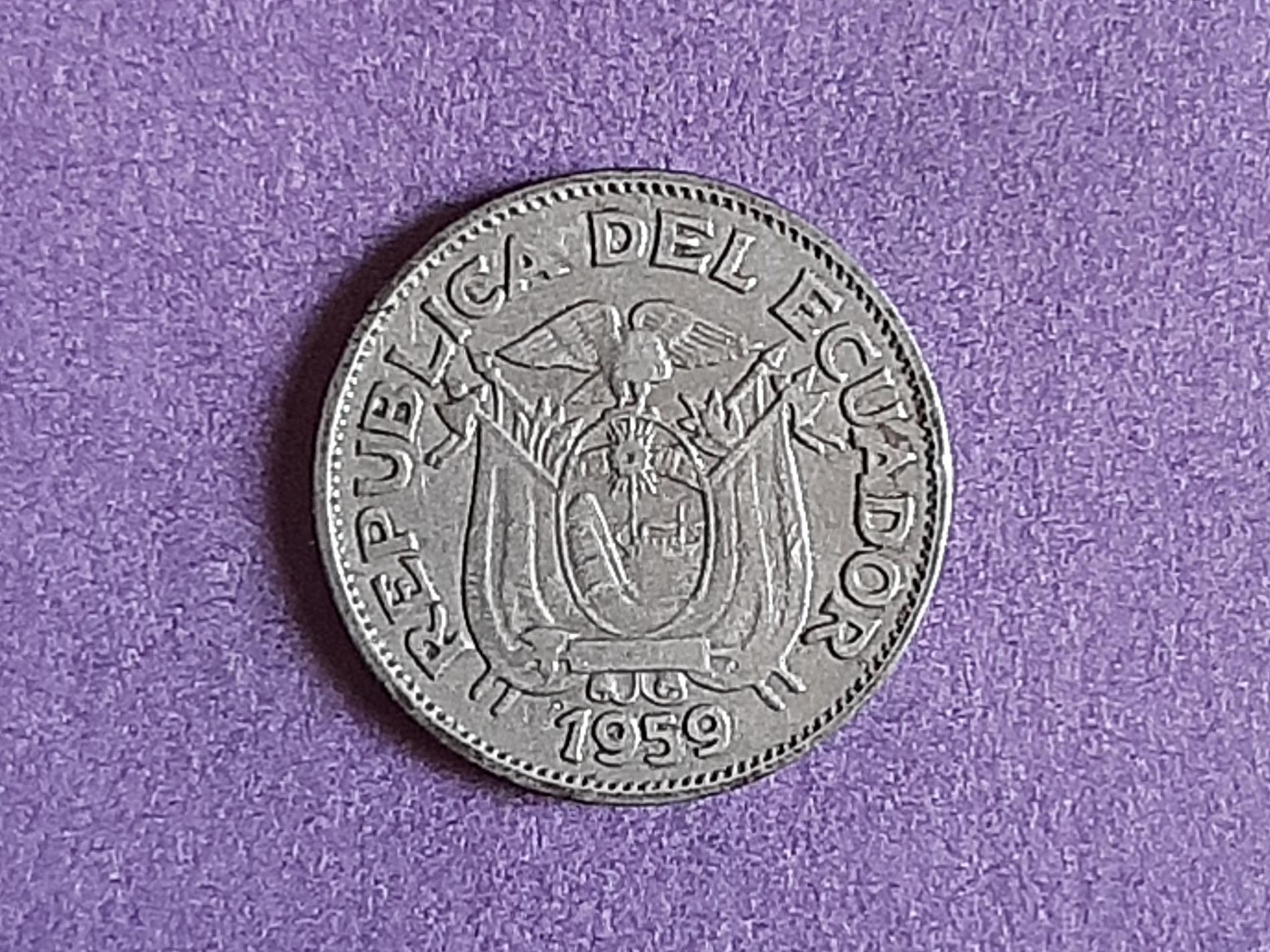 سکه 20 سنتابو اکوادور (1959)