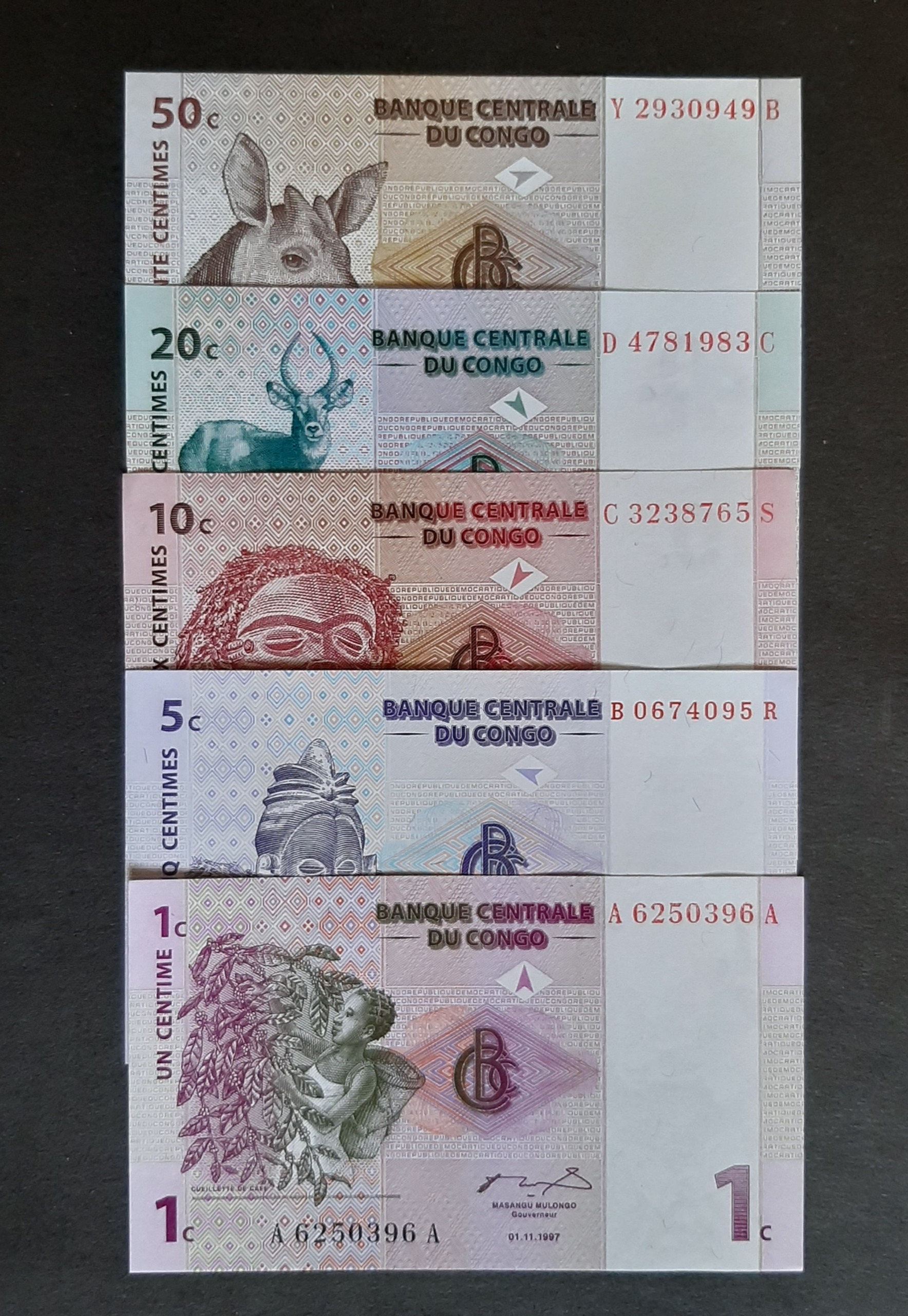 سری پنج اسکناس کنگو