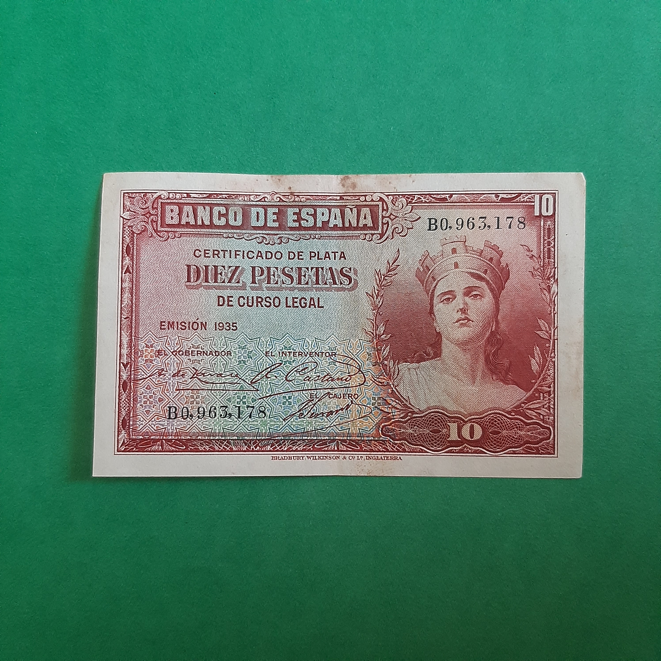 10 پزوتا اسپانیا (1935)