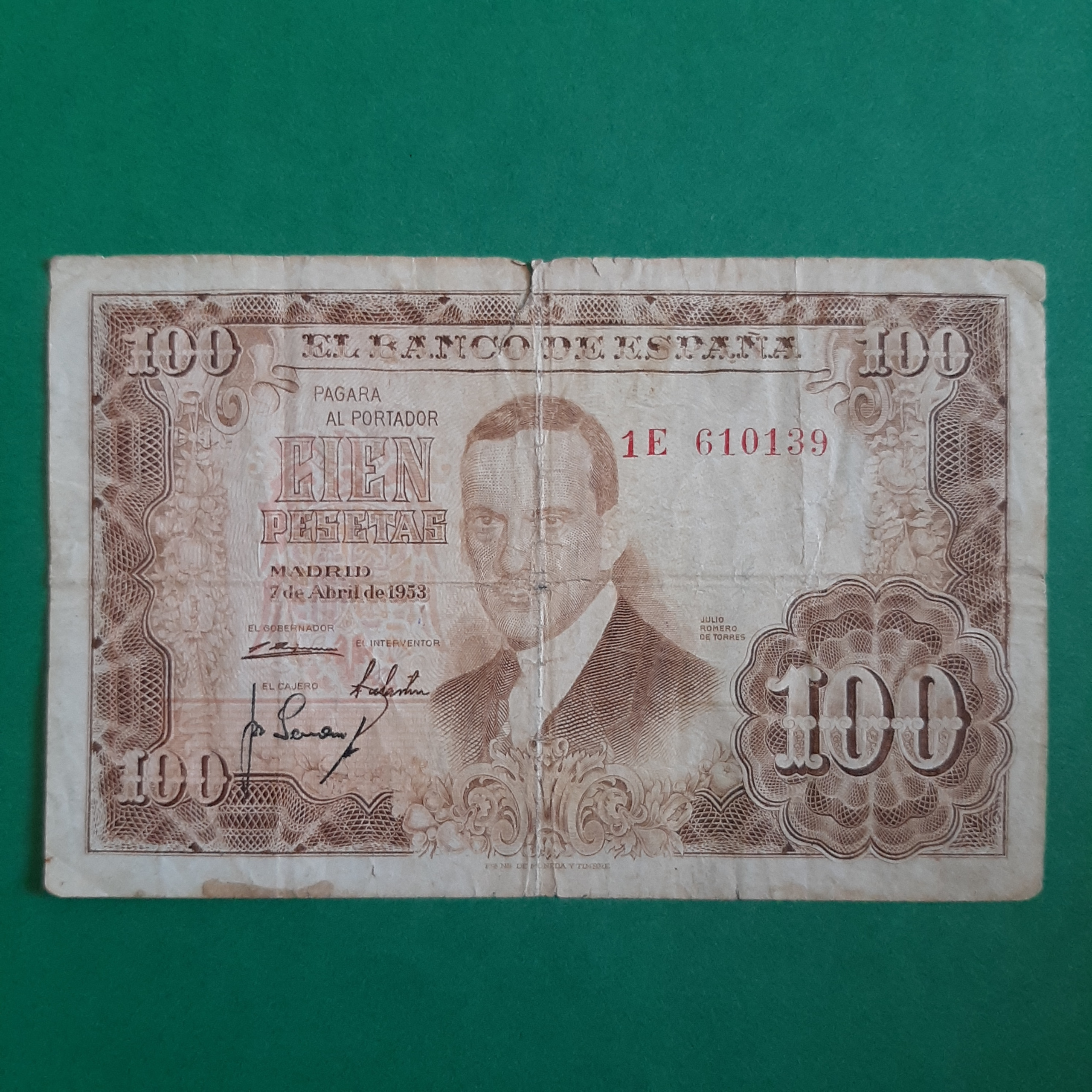 100 پزو اسپانیا (1953)