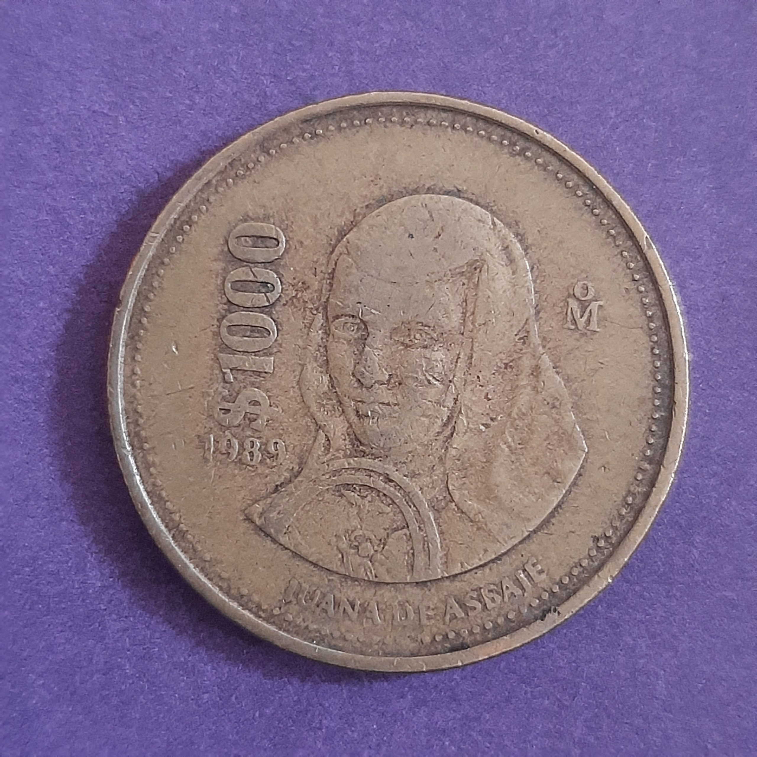 سکه 1000 پزو مکزیک (1989)