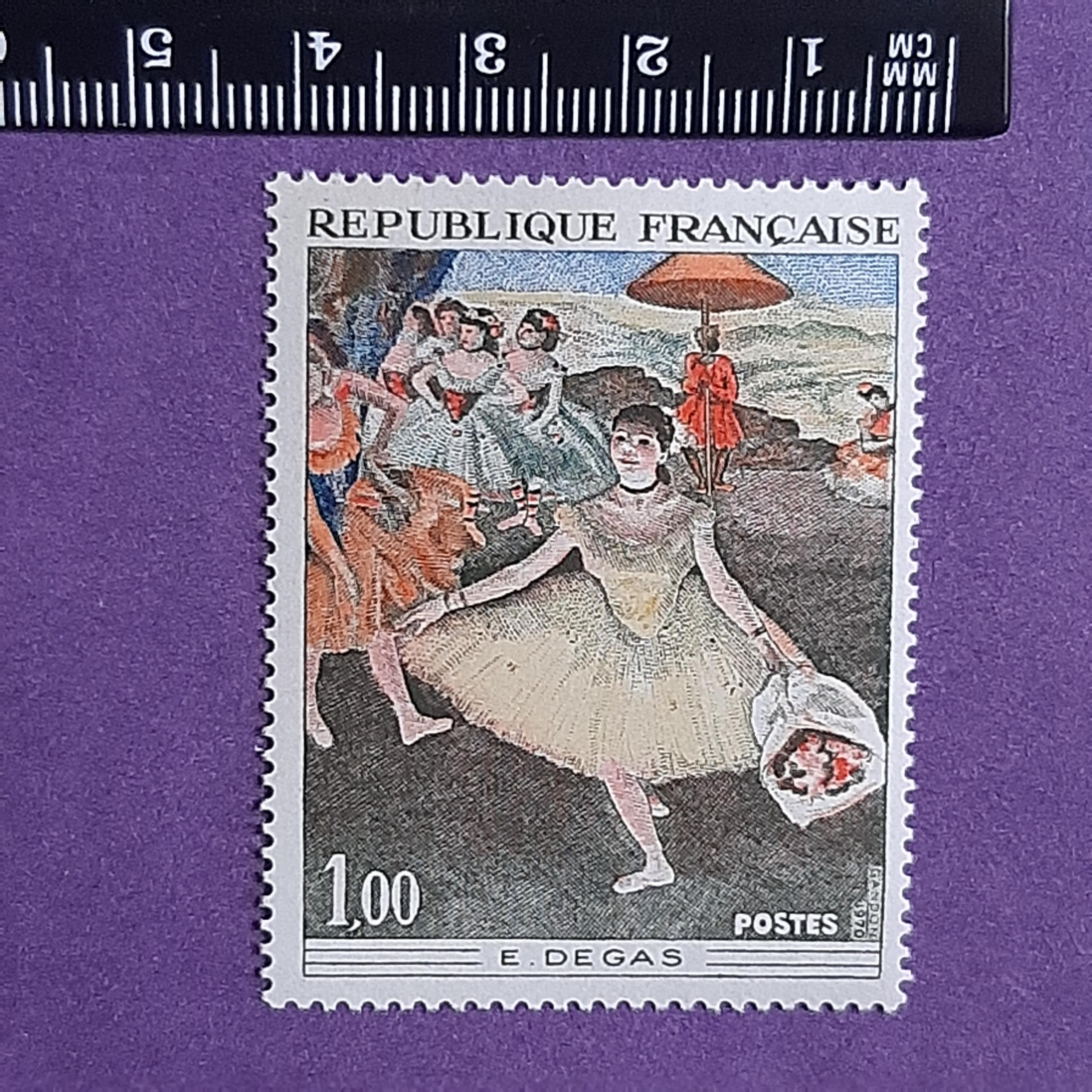 تمبر فرانسه (ادگار دگا - نقاشی)