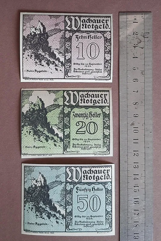 ست نت گلد اتریش 1920 - Wachauer Notgeld